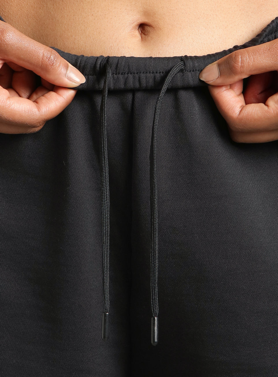 Women's Black Contrast Power Tape Shorts - Image 8