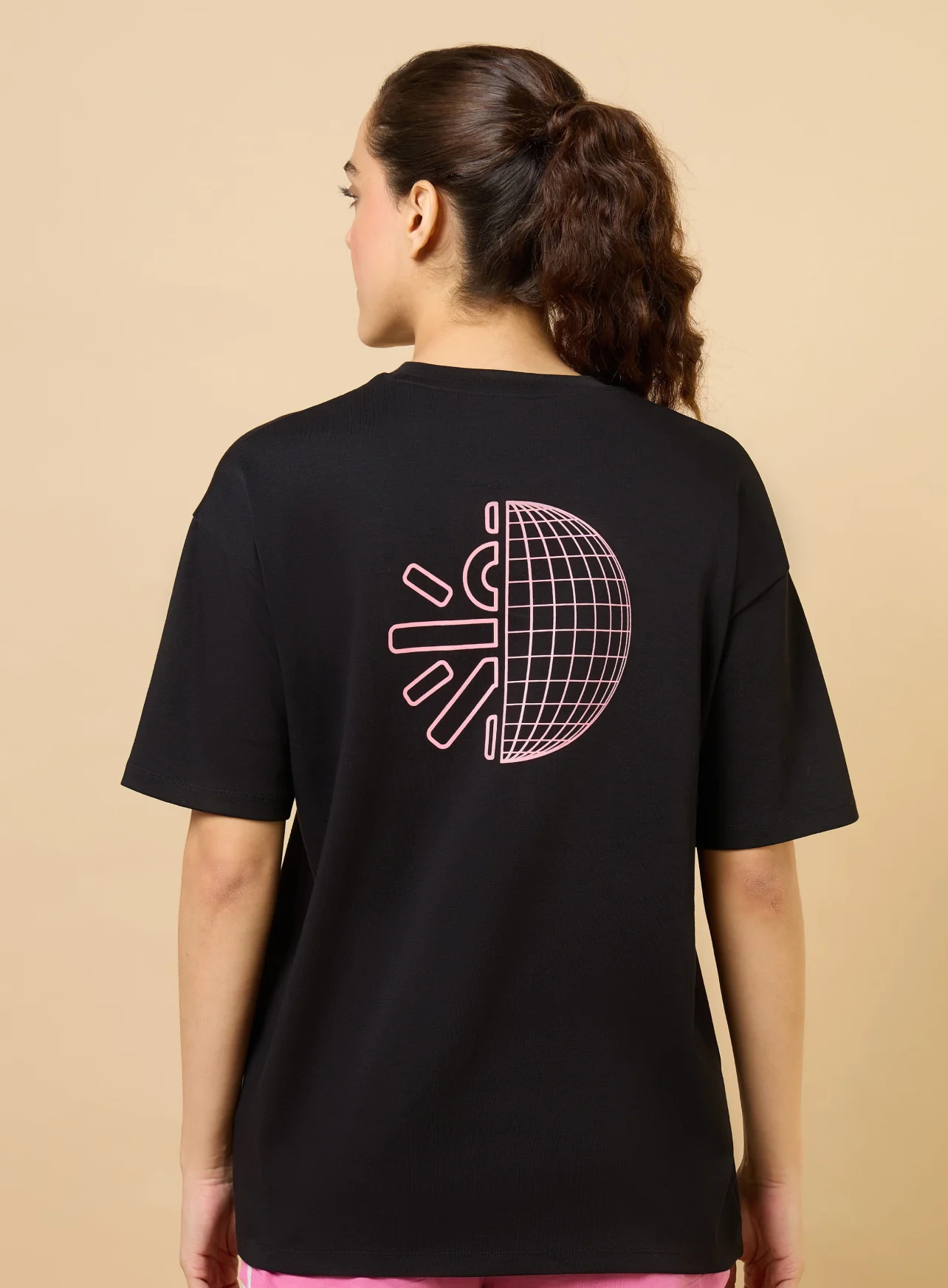 Women's Black Cult Brand Carrier Oversized T-shirt - Image 6