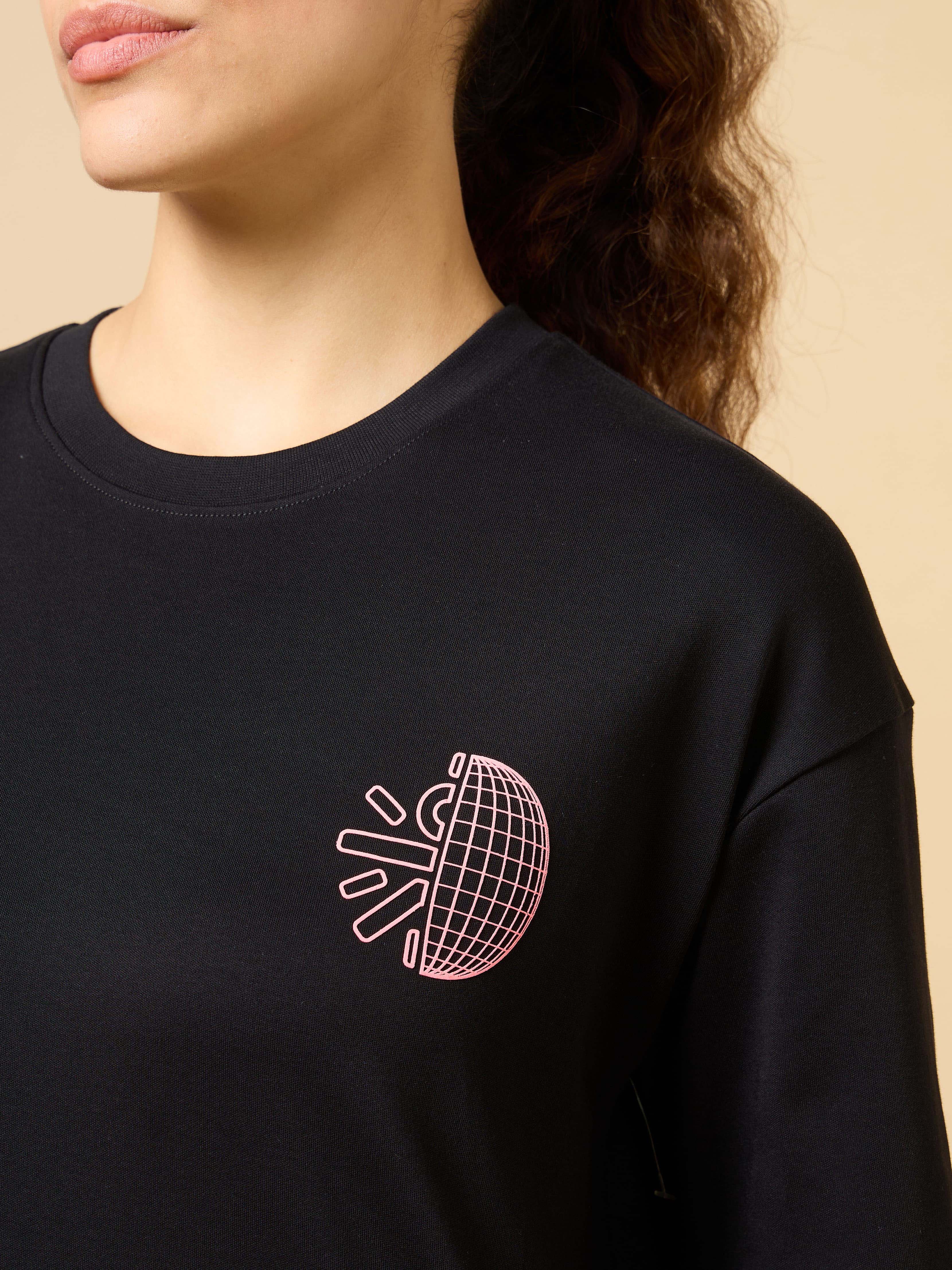 Women's Black Cult Brand Carrier Oversized T-shirt - Image 7