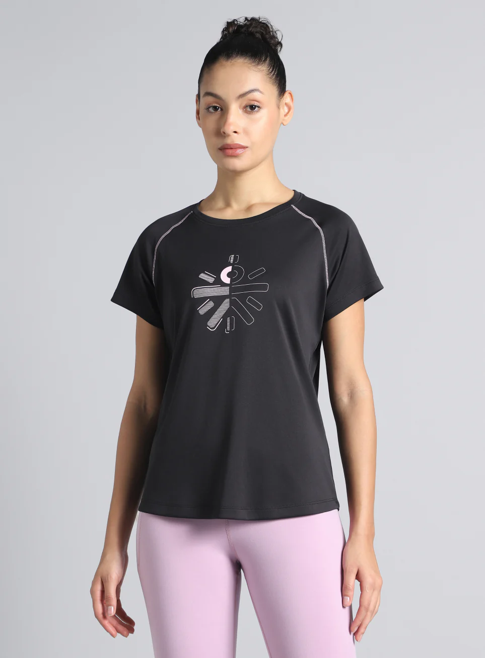Women's Black Cult Branded Recycled Poly Performance T-shirt - Image 4