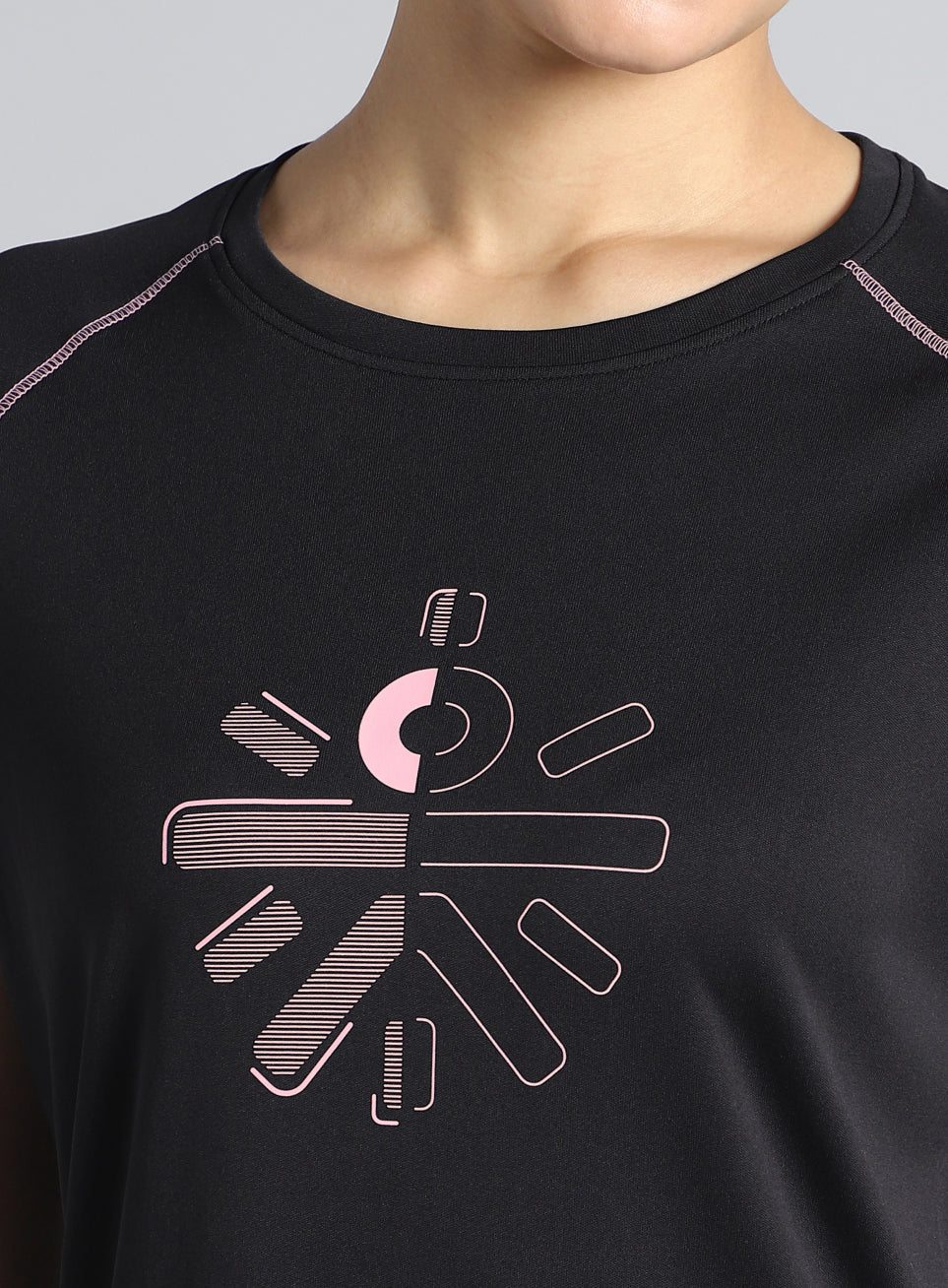 Women's Black Cult Branded Recycled Poly Performance T-shirt - Image 7
