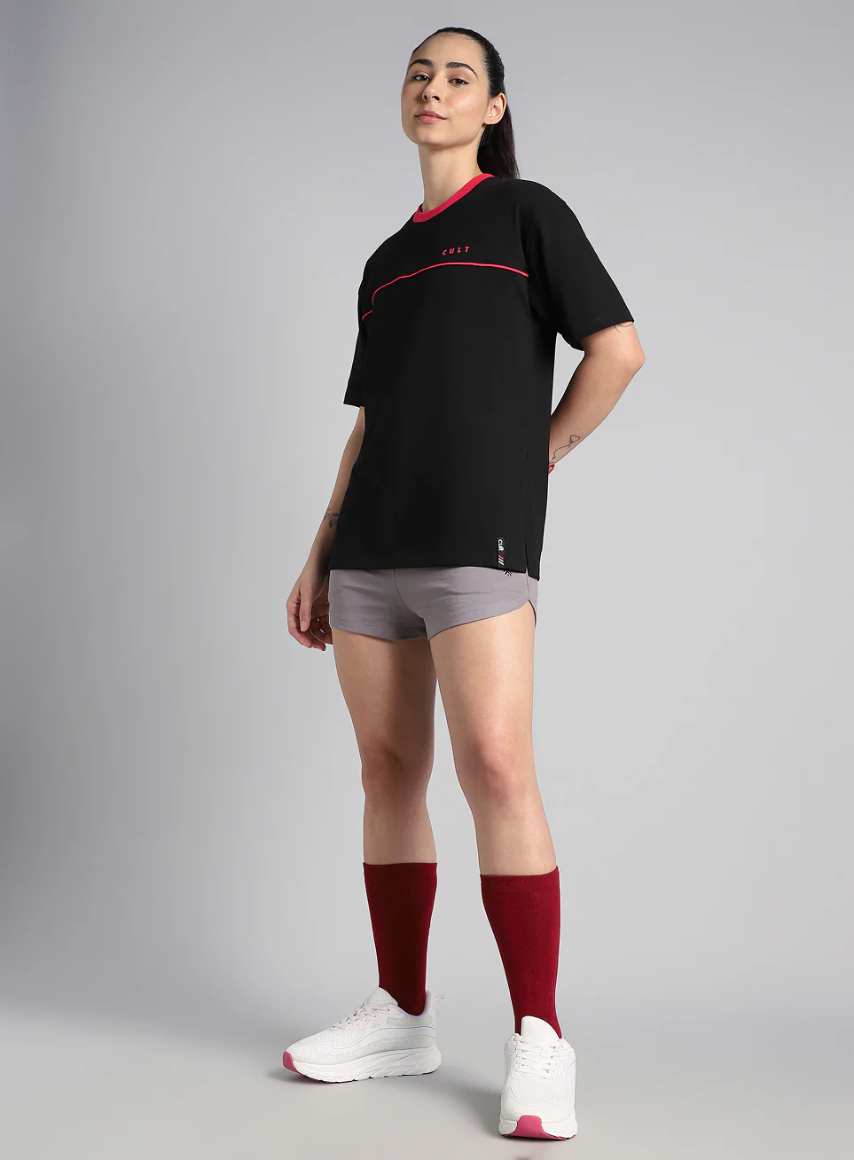 Women's Black Cult Classic Oversized Fit T-shirt - Image 2