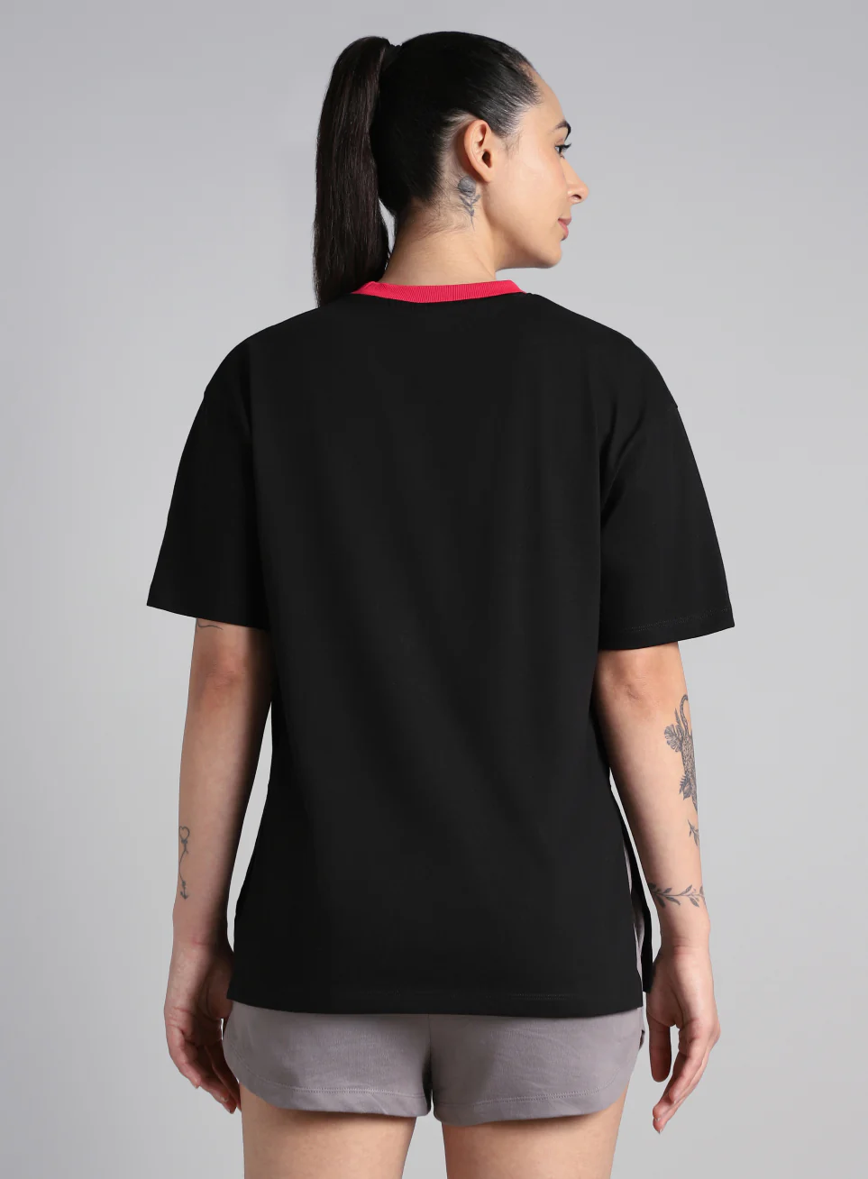 Women's Black Cult Classic Oversized Fit T-shirt - Image 6