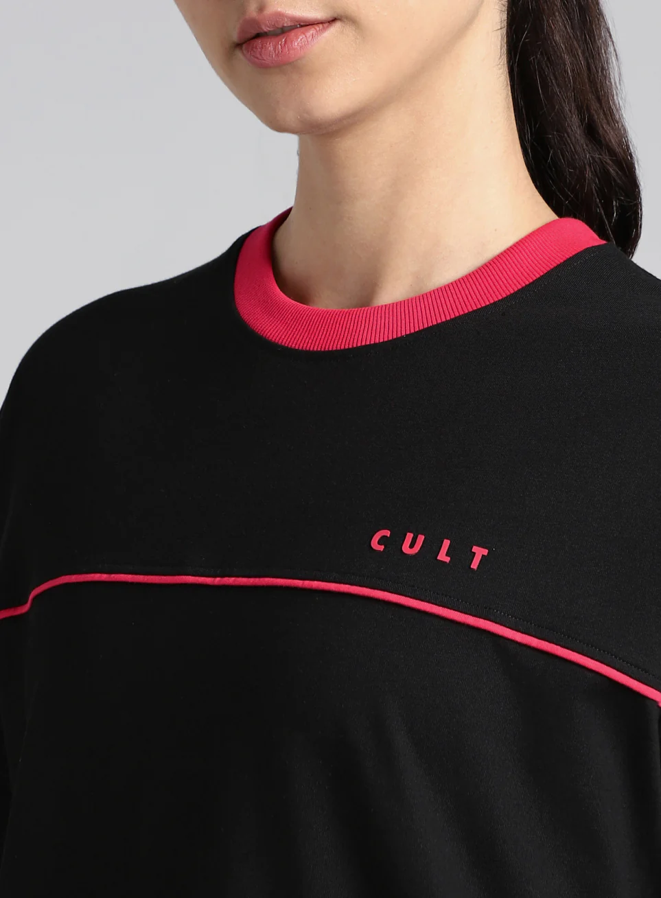 Women's Black Cult Classic Oversized Fit T-shirt - Image 7
