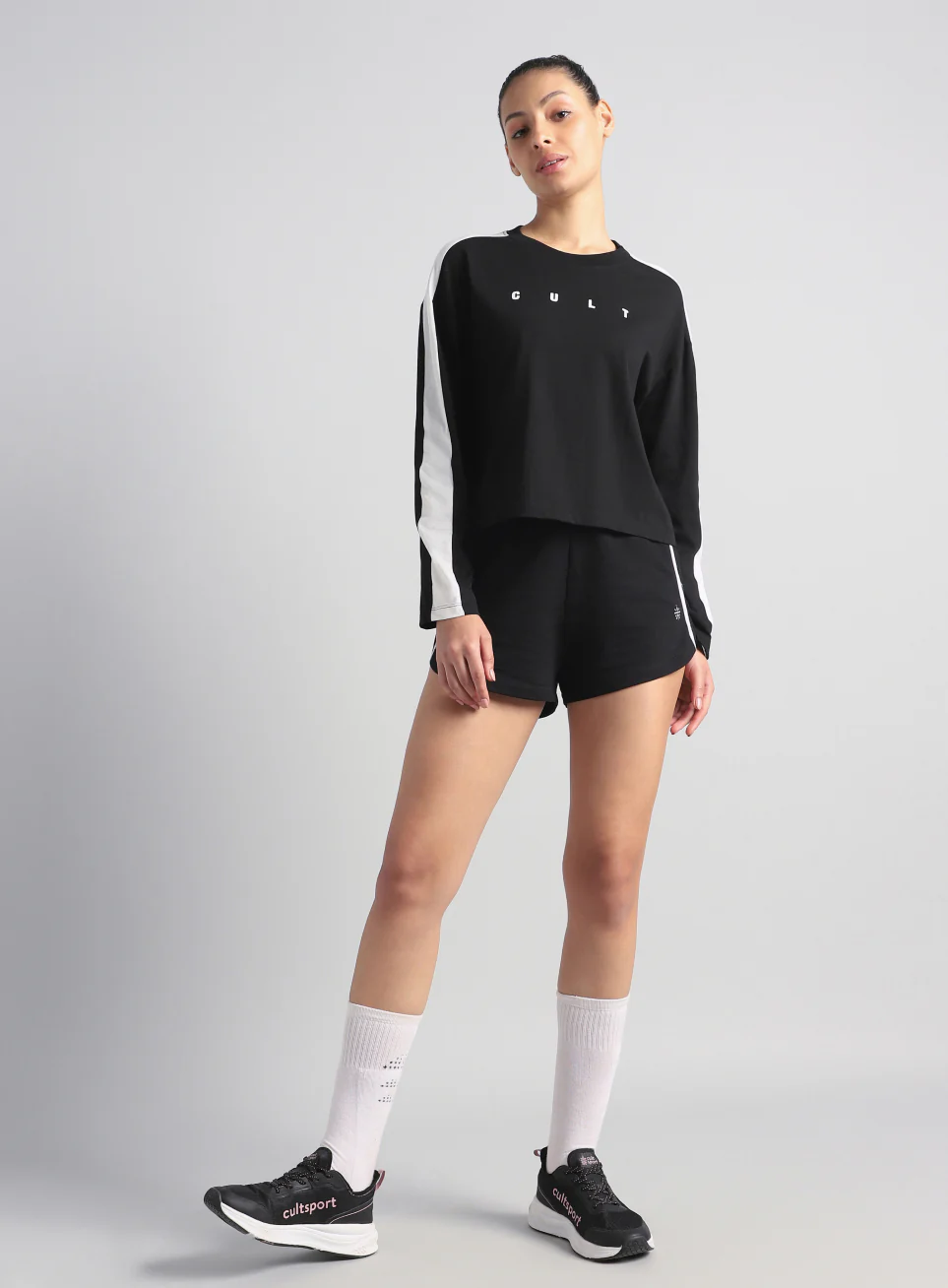 Women's Black Cult Sporty Full Sleeve T-shirt - Image 2