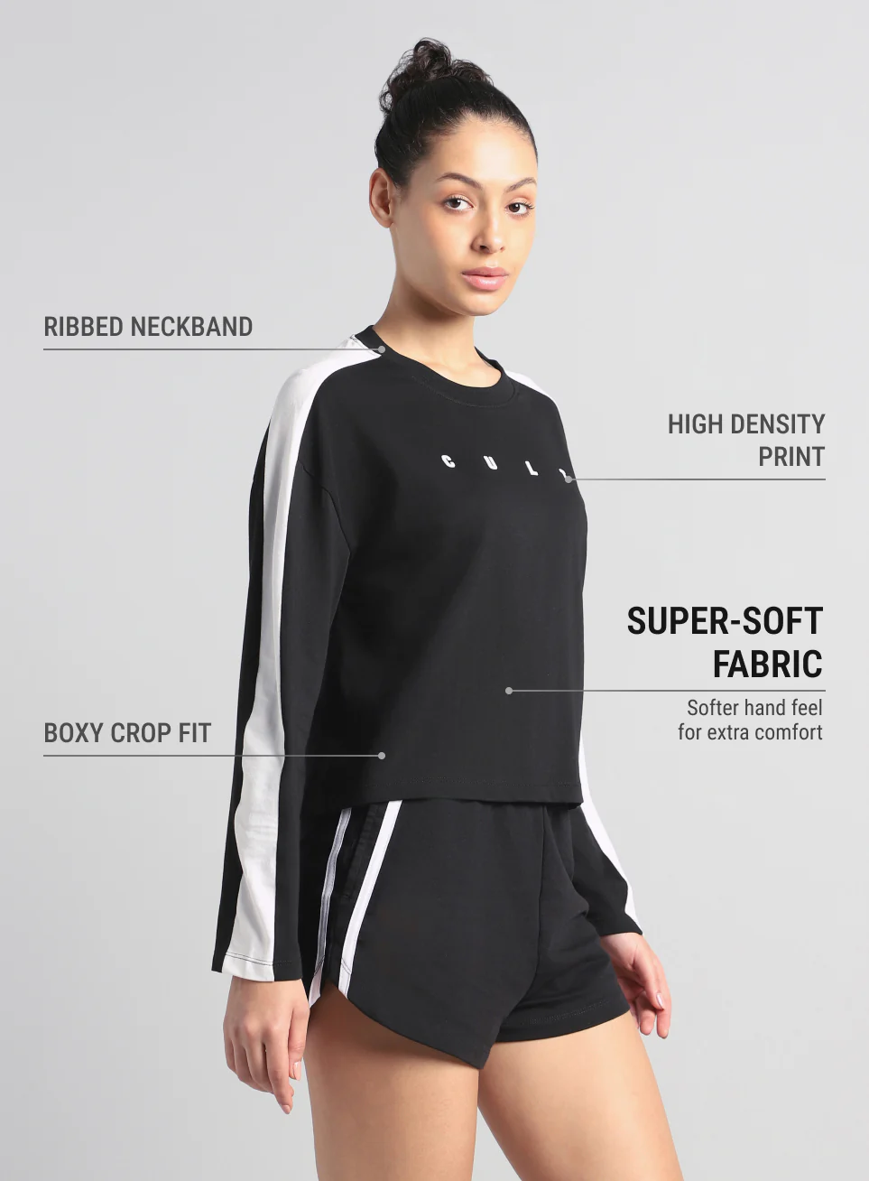 Women's Black Cult Sporty Full Sleeve T-shirt - Image 5