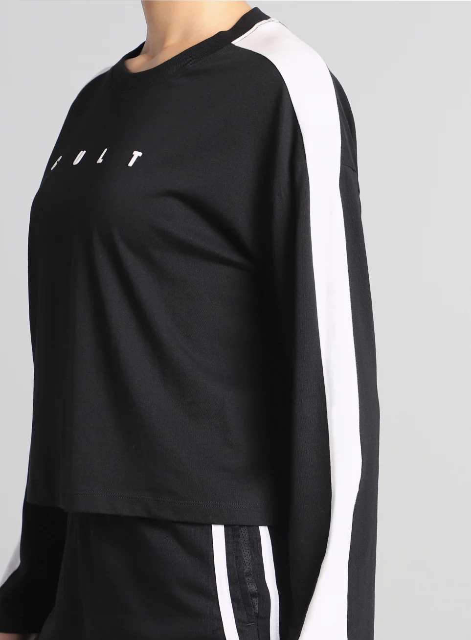 Women's Black Cult Sporty Full Sleeve T-shirt - Image 8