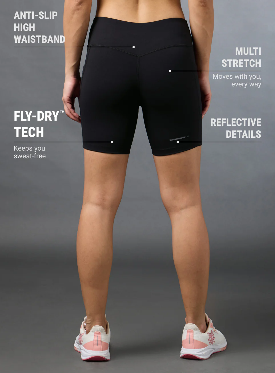 Women's Black Cycling COMFlex Shorts - Image 6