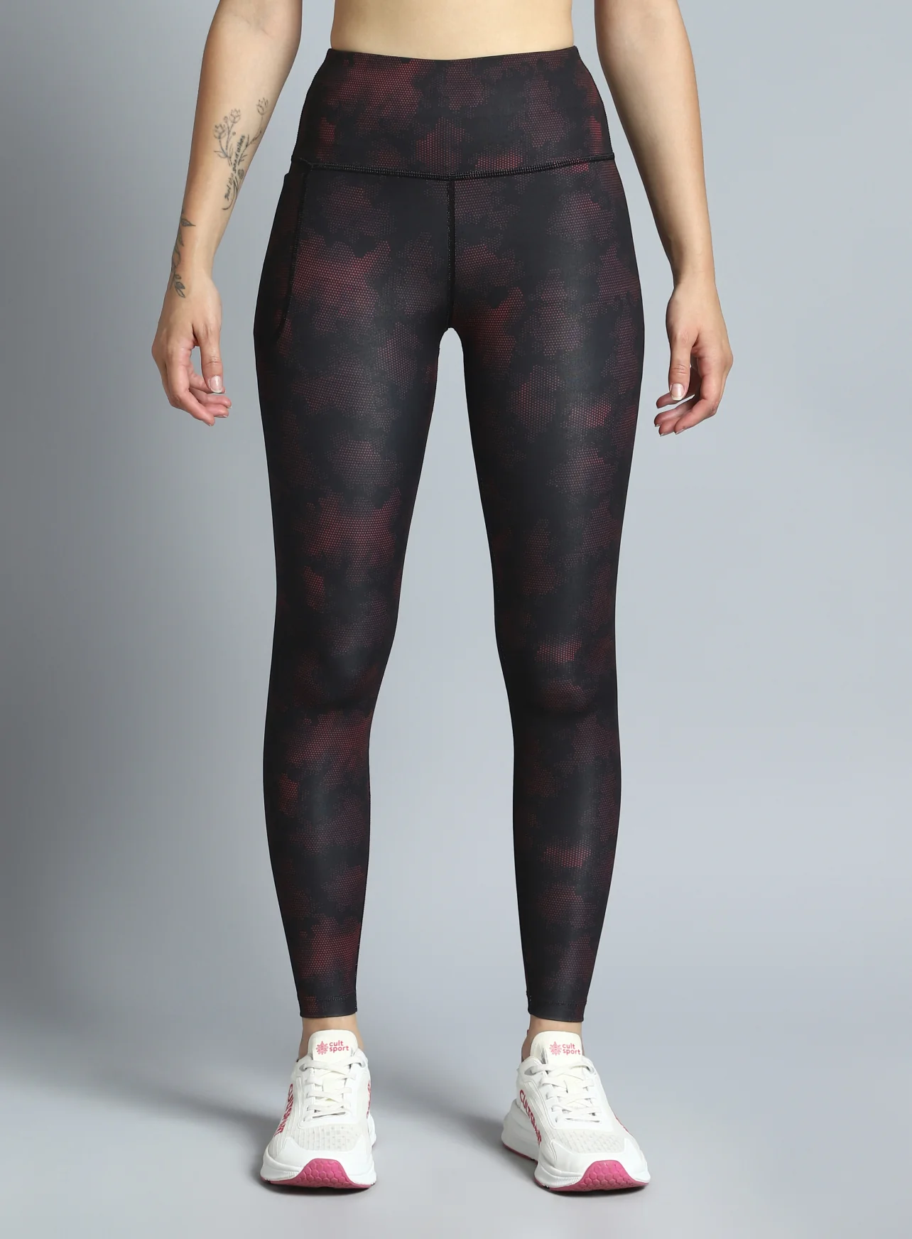 Women's Black Dance Flow AOP COMFlex Tights - Image 11