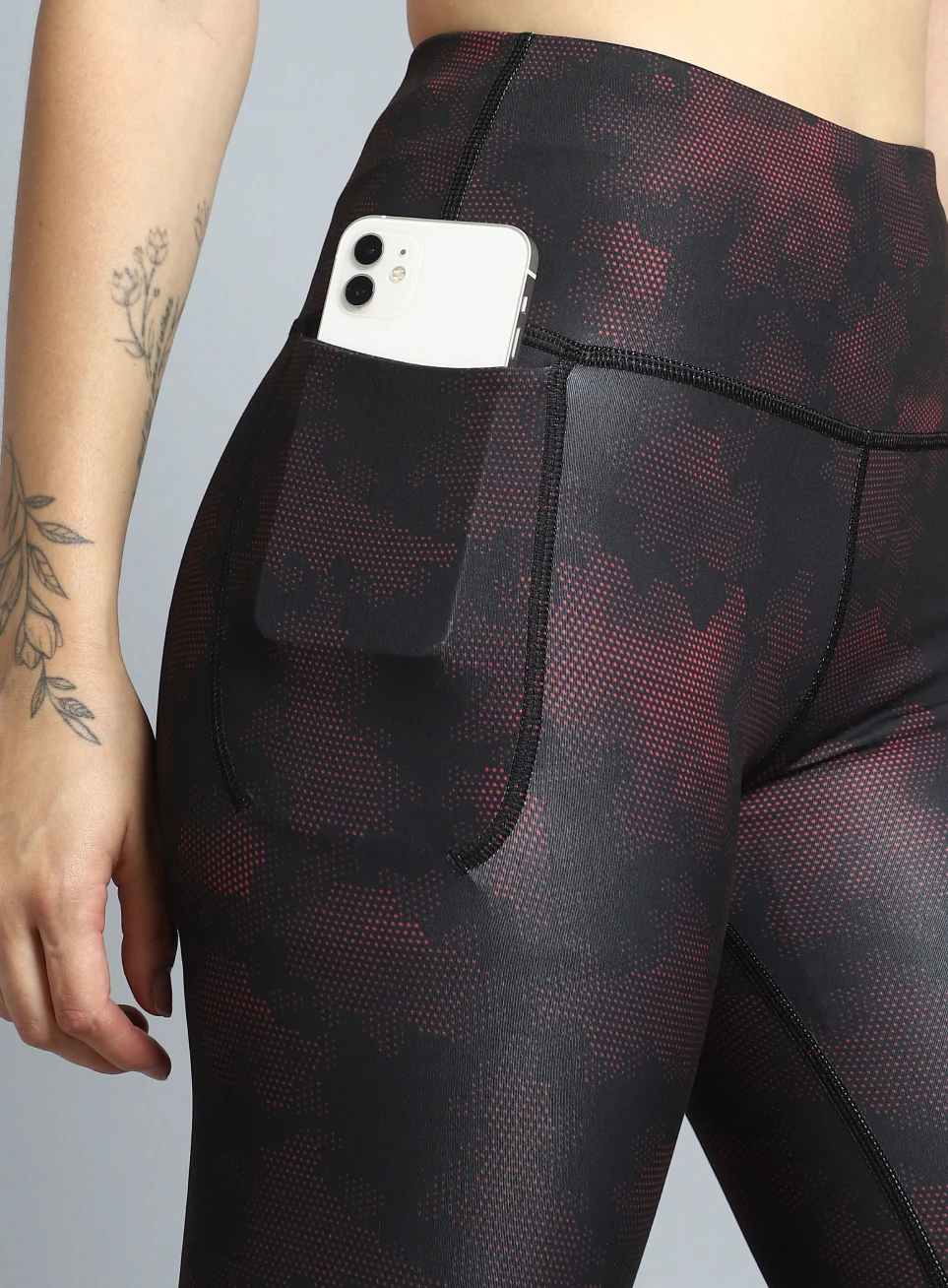 Women's Black Dance Flow AOP COMFlex Tights - Image 7