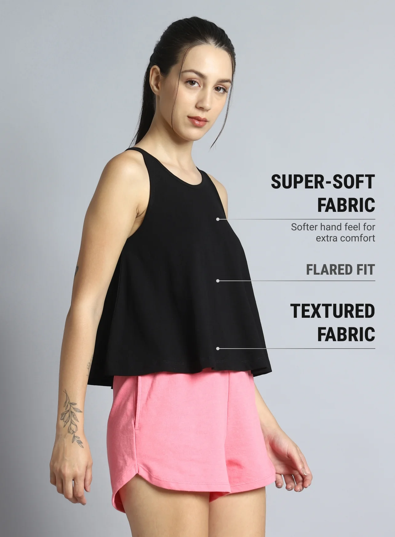 Women's Black Dance Flow Tank - Image 5