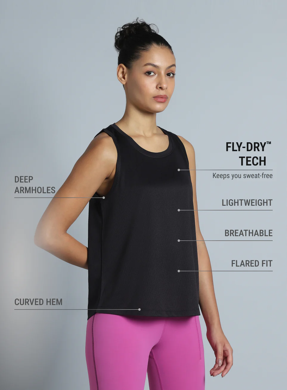 Women's Black Dance Flow Tank - Image 5