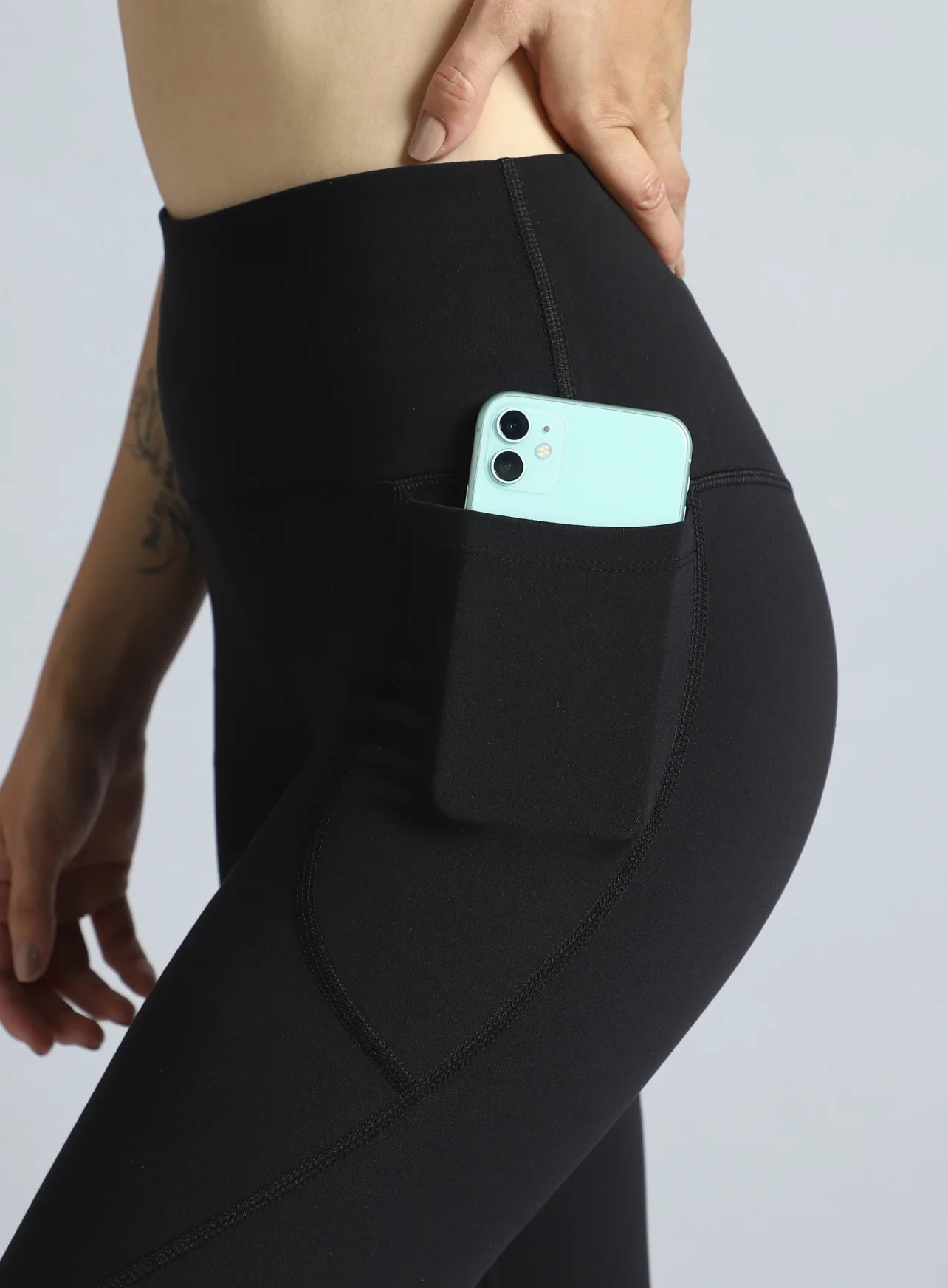 Women's Black Dance Flow Tights - Image 7