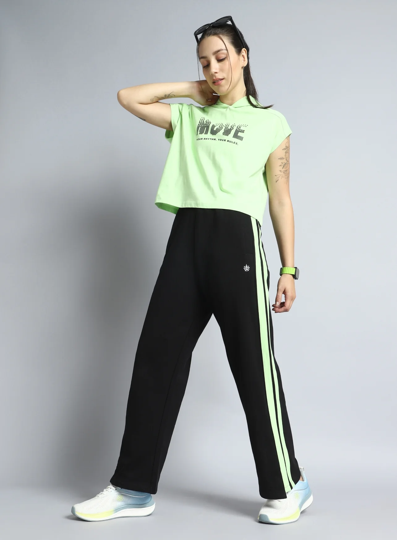 Women's Black Dance Flow Trackpants - Image 3