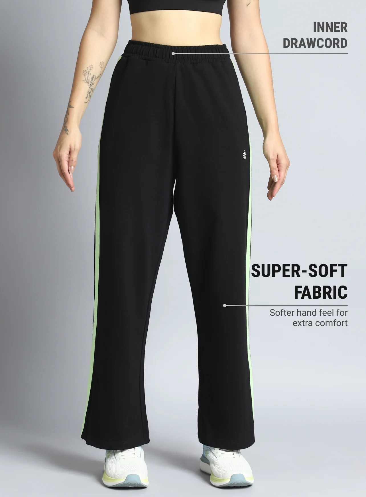Women's Black Dance Flow Trackpants - Image 4