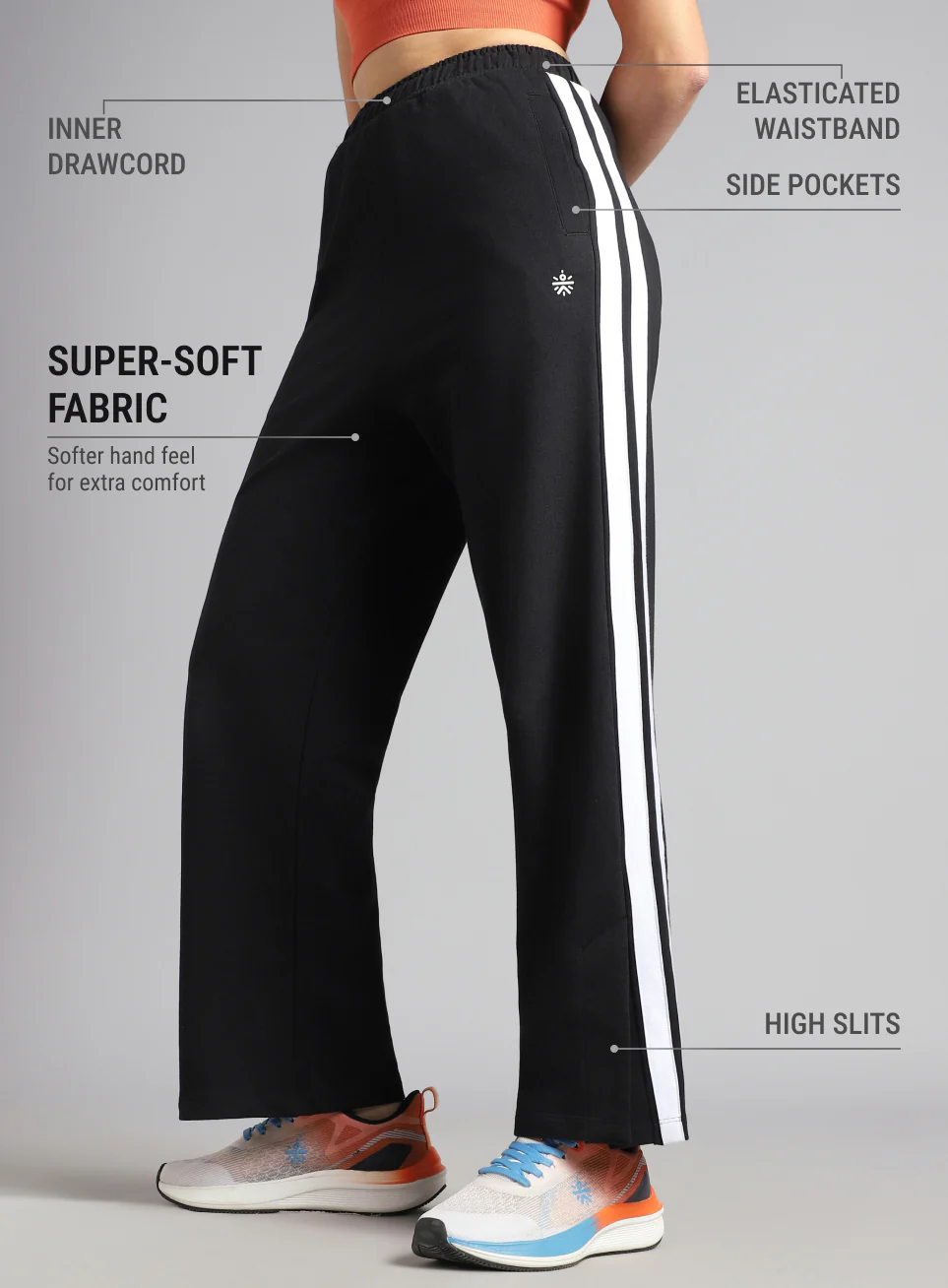 Women's Black Dance Flow Trackpants - Image 5