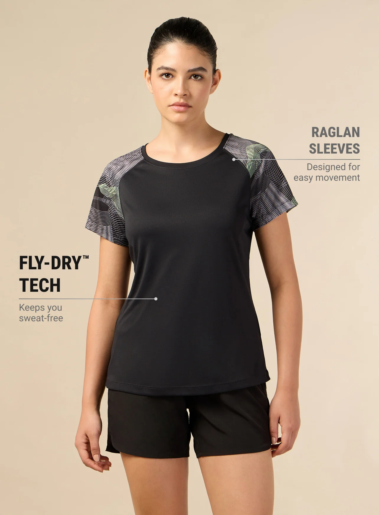 Women's Black Energy Line Trainer's T-shirt - Image 4