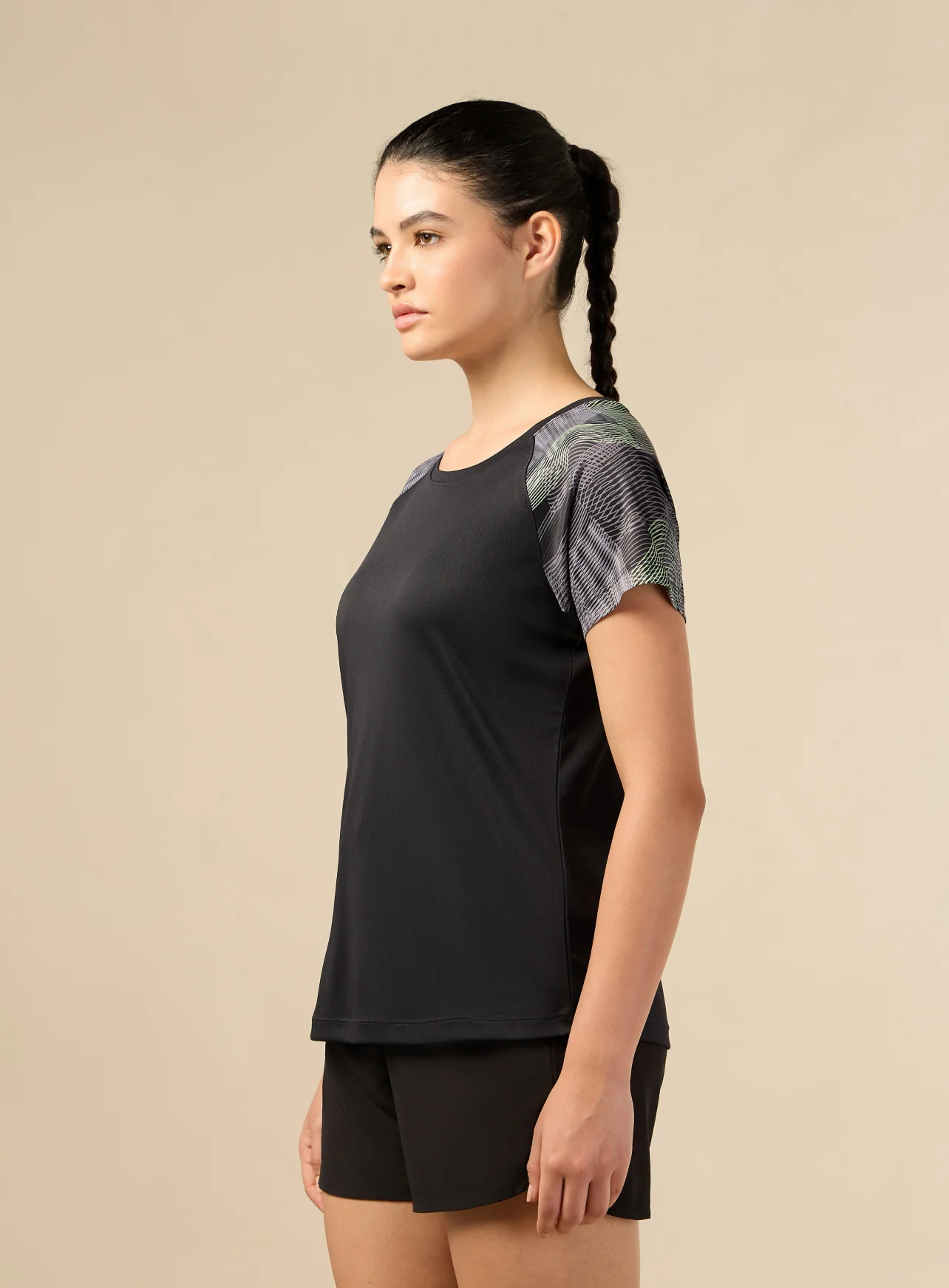 Women's Black Energy Line Trainer's T-shirt - Image 5
