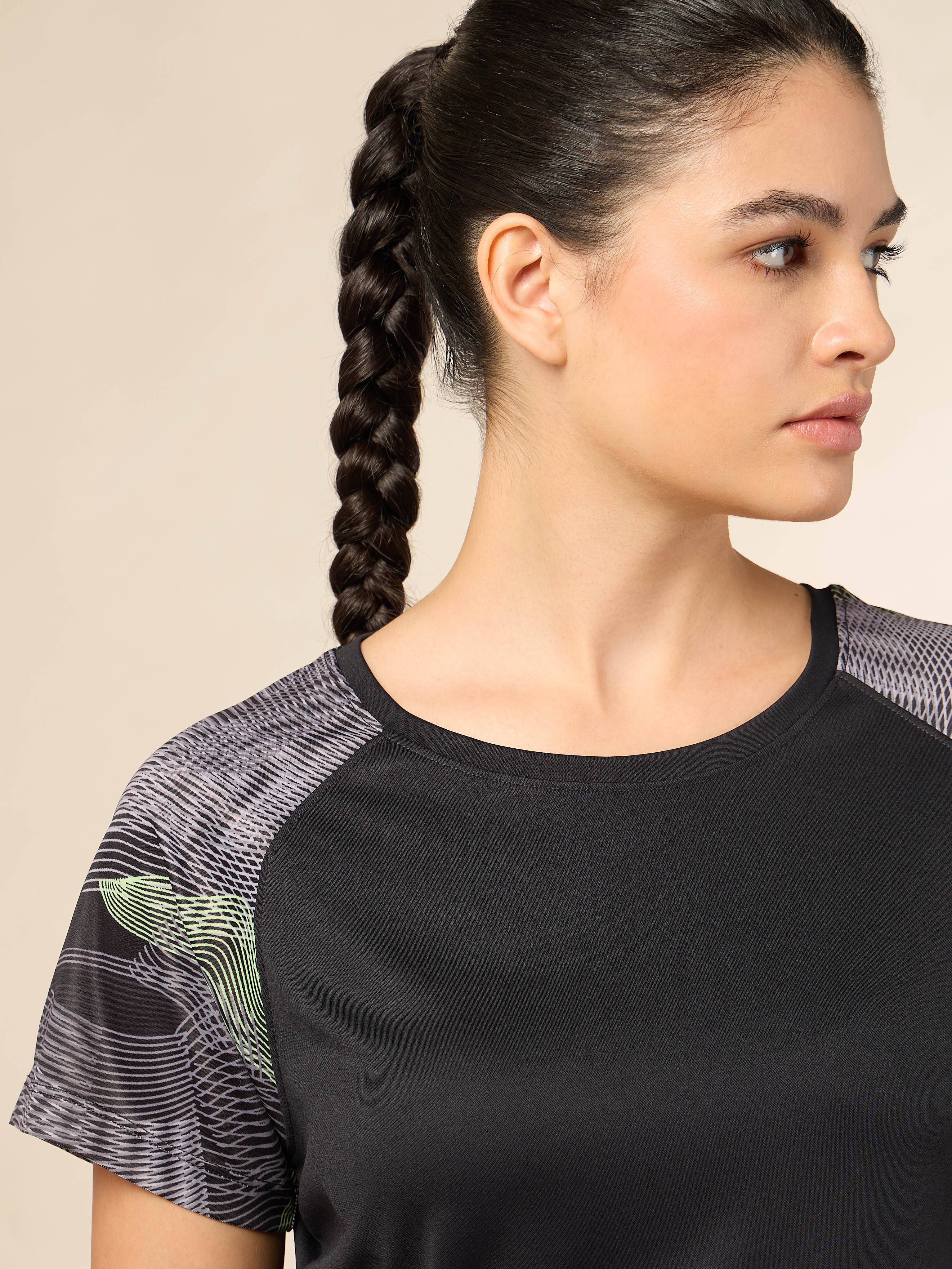 Women's Black Energy Line Trainer's T-shirt - Image 7