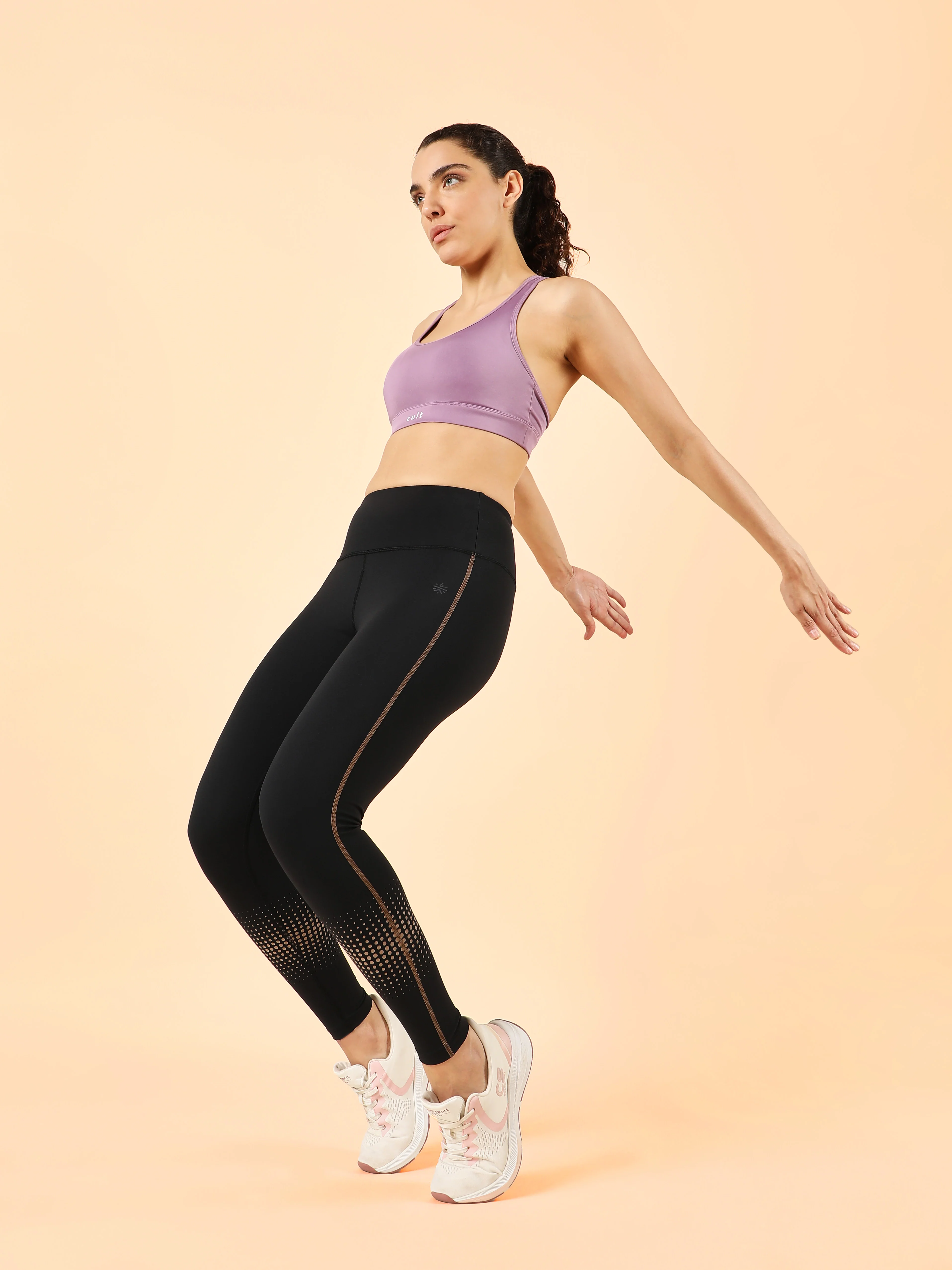 Women's Black Energy Map Printed COMFlex Tights - Image 2