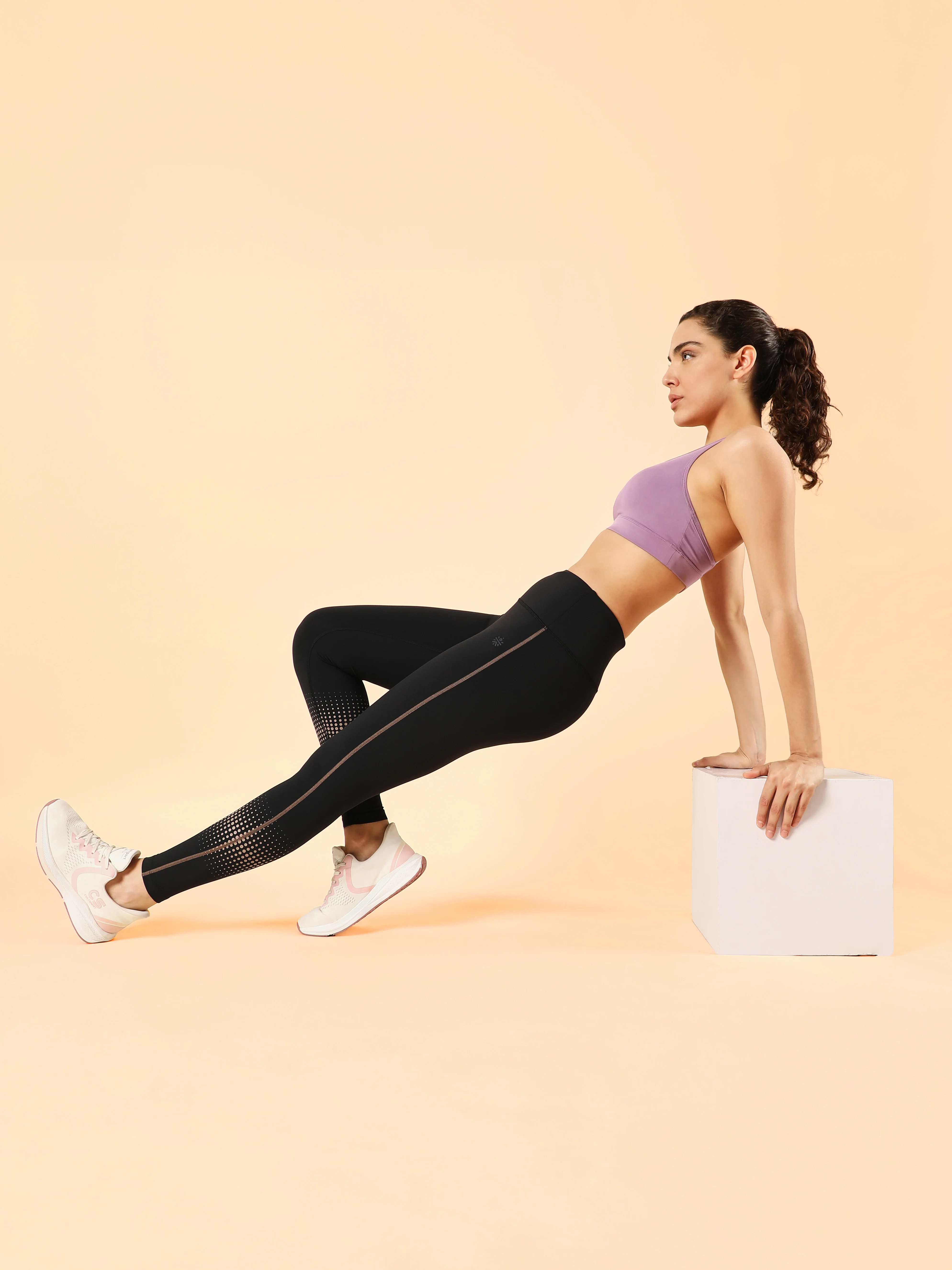 Women's Black Energy Map Printed COMFlex Tights - Image 3