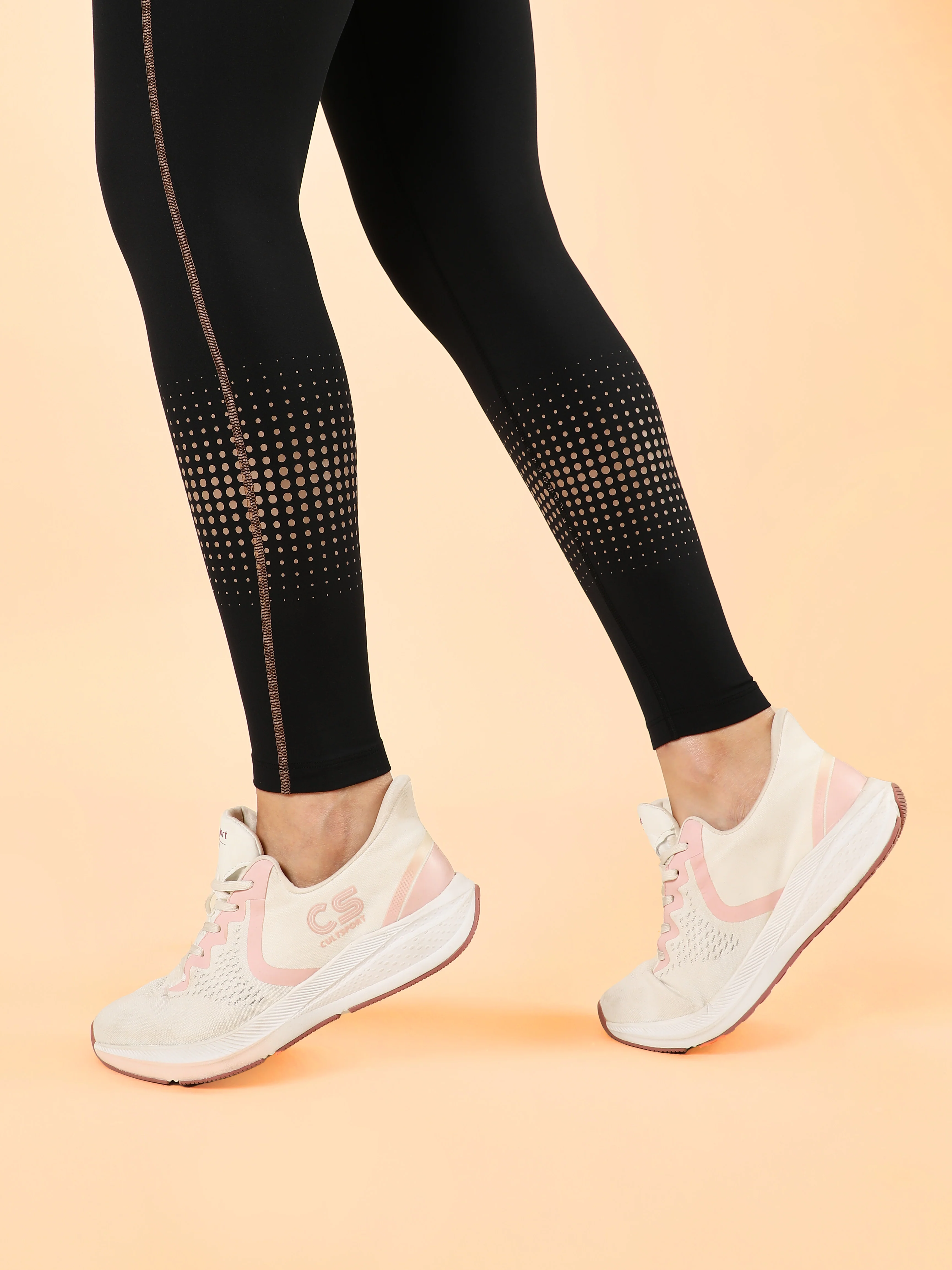Women's Black Energy Map Printed COMFlex Tights - Image 7
