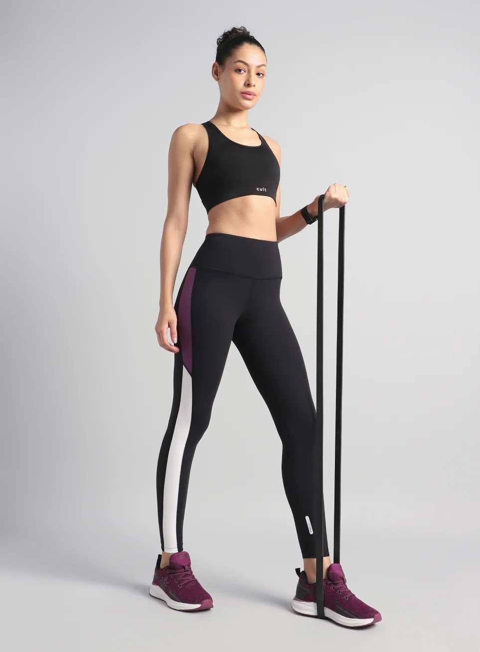 Women's Black Energy Pop Performance COMFlex Tights - Image 3