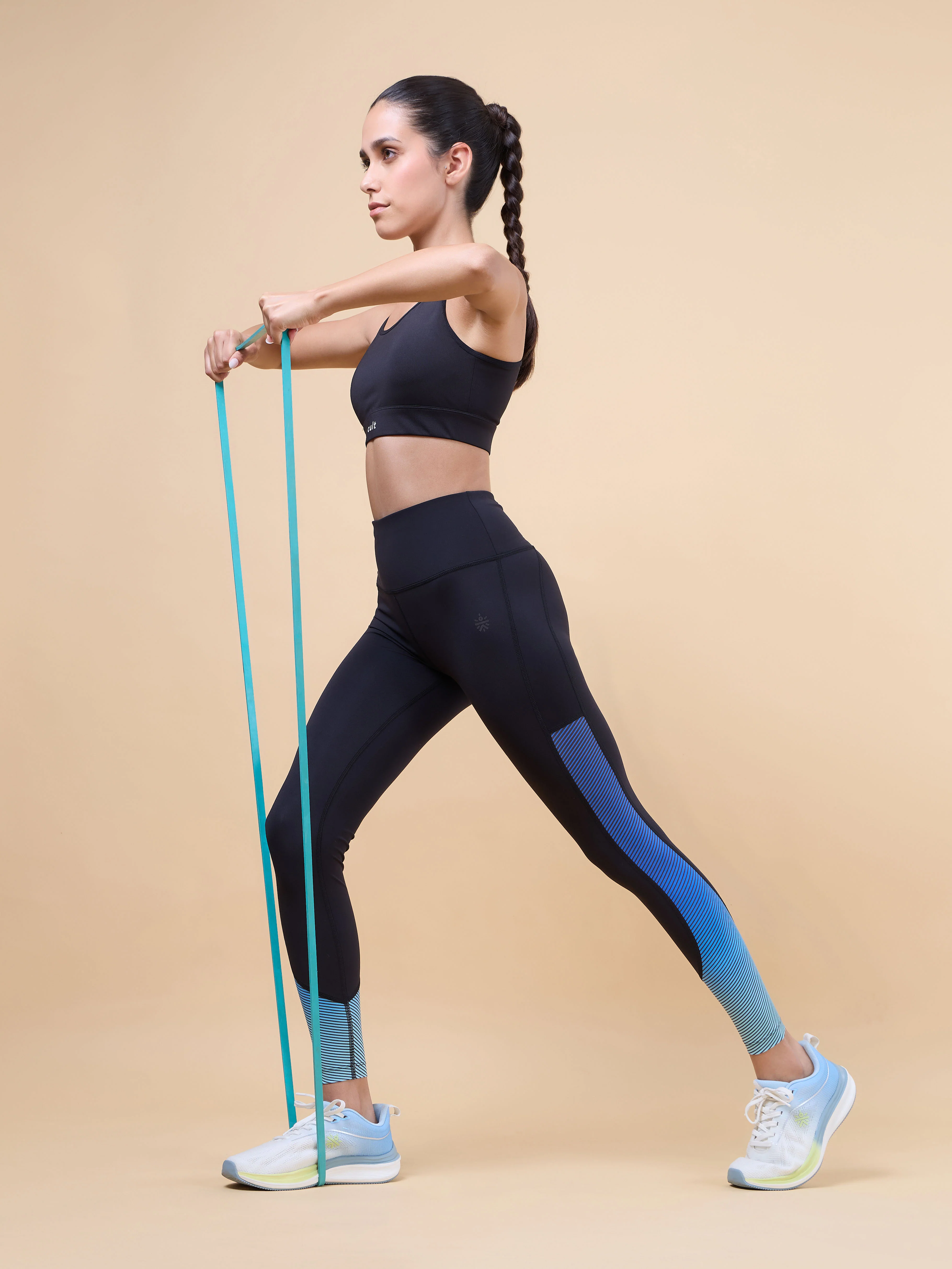 Women's Black Energy Print Sculpted COMFlex Tights - Image 3