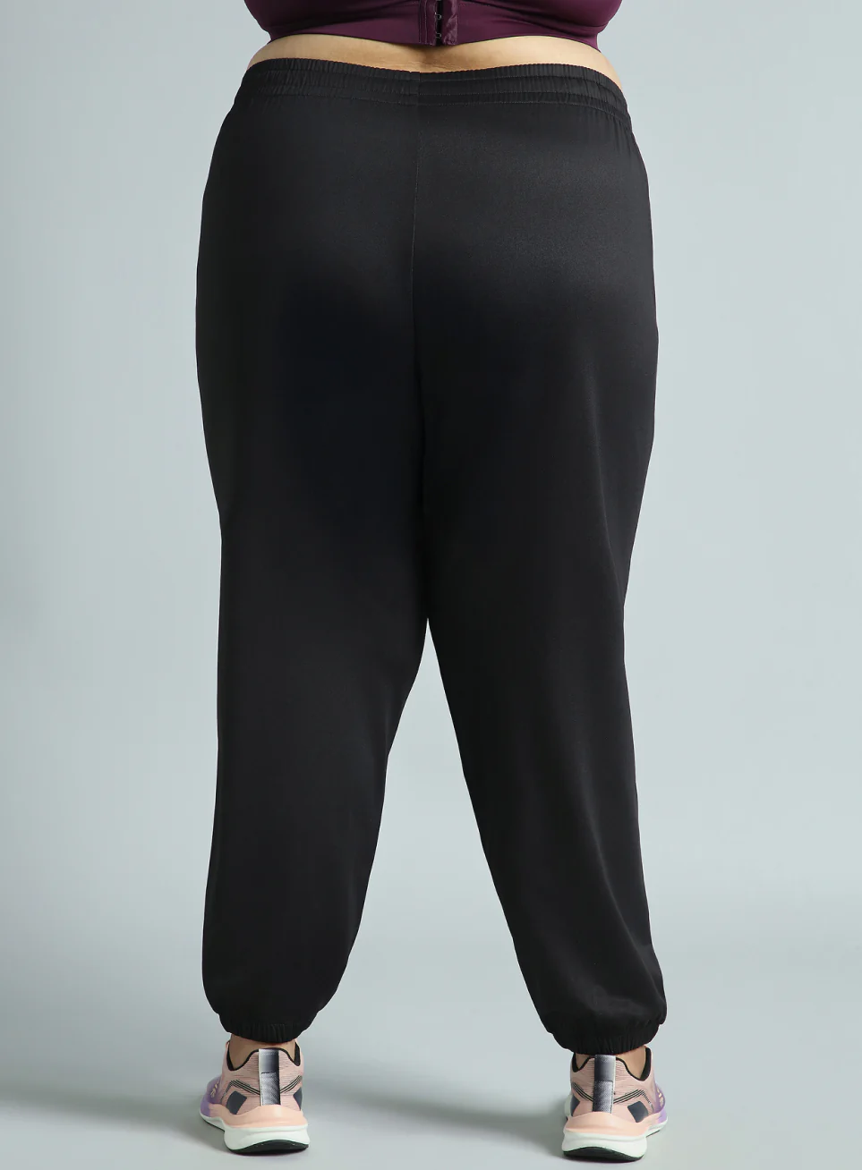 Women's Black Plus Size Everyday Essential Cotton Joggers - Image 6