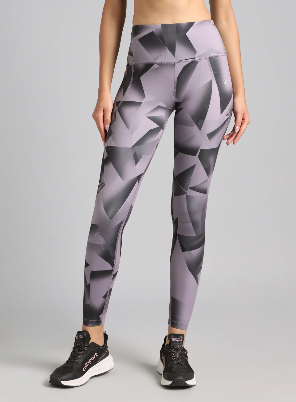 Women's Black Feel the Beat Printed Tights - Image 4
