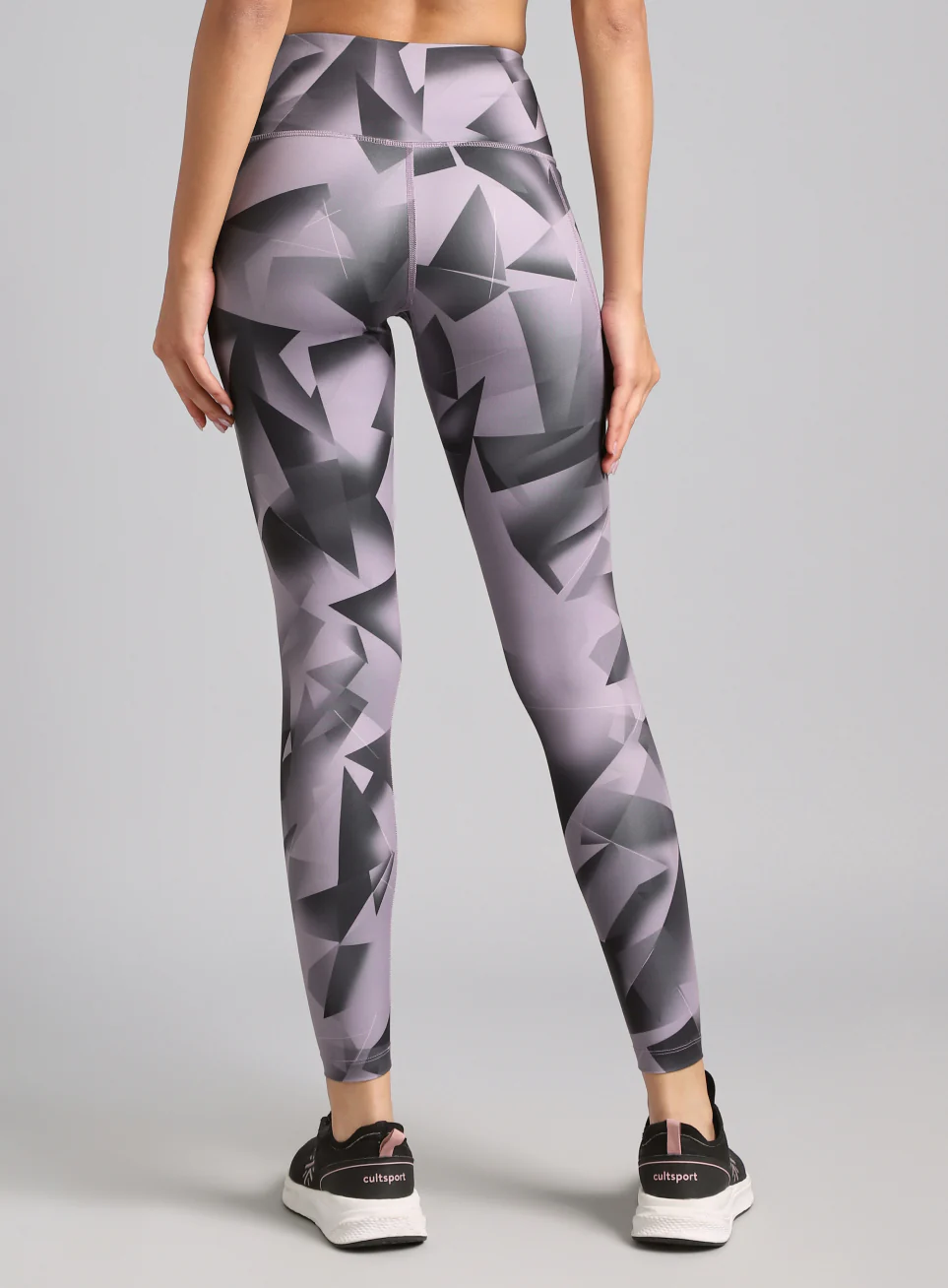 Women's Black Feel the Beat Printed Tights - Image 6