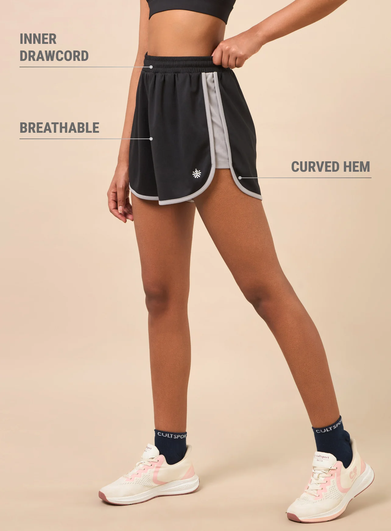 Women's Black Flex Shorts - Image 5