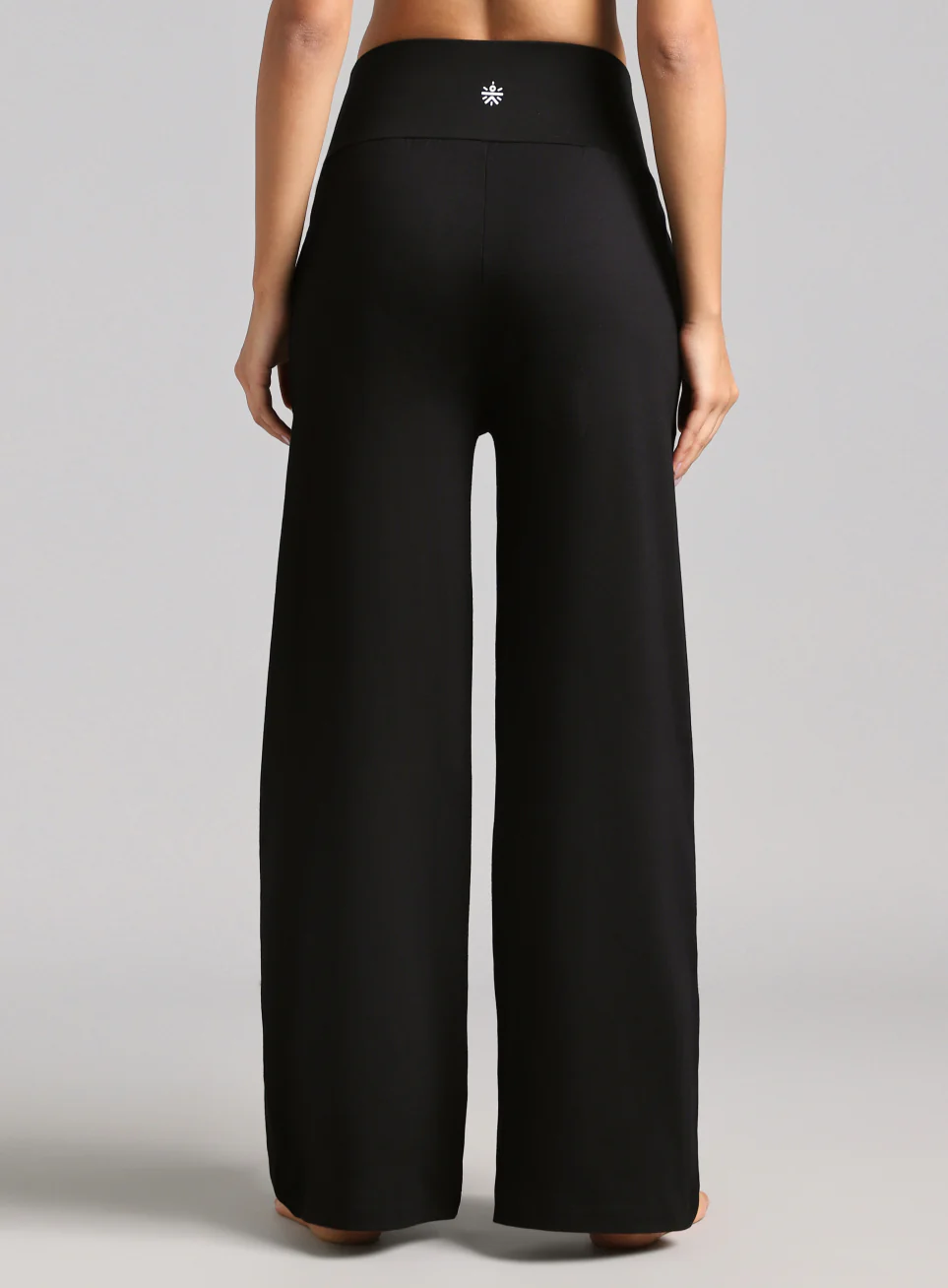 Women's Black Flow Form Yoga Straight Pants - Image 6