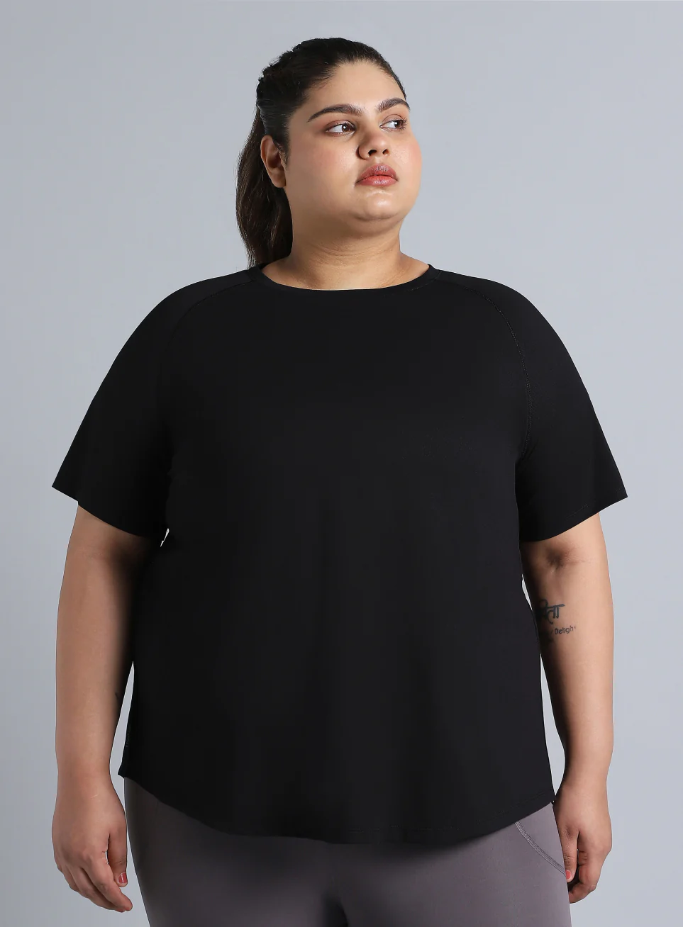 Women's Black Flow HIIT Plus Size Top - Image 4