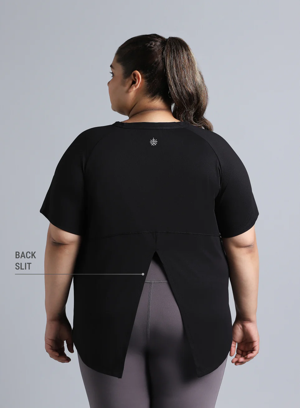 Women's Black Flow HIIT Plus Size Top - Image 6