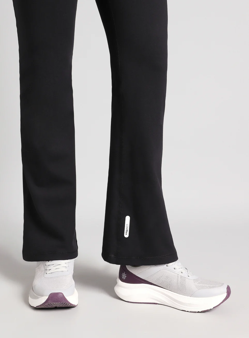 Women's Black Flow Training COMFlex Flare Pants - Image 9