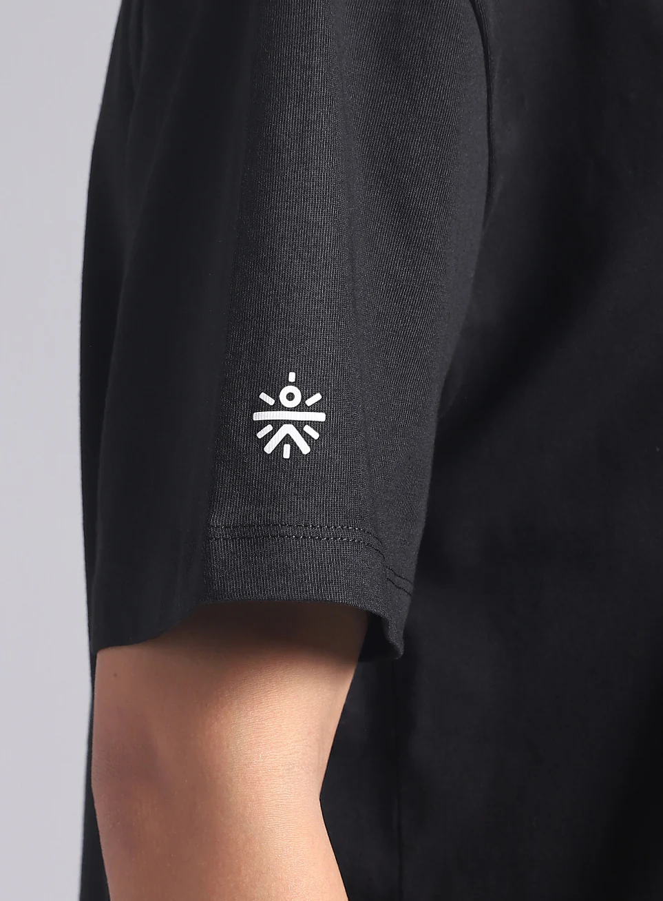Women's Black Graphic Oversized T-shirt - Image 8