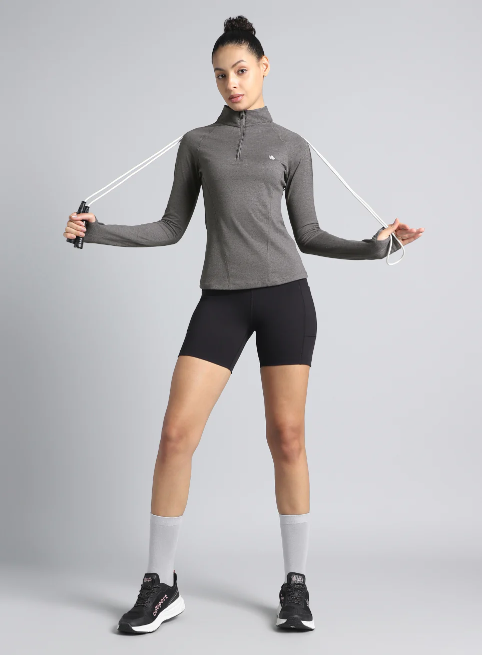 Women's Black Half Zip All Weather Performance Jacket - Image 2