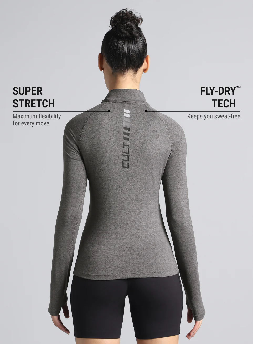 Women's Black Half Zip All Weather Performance Jacket - Image 6