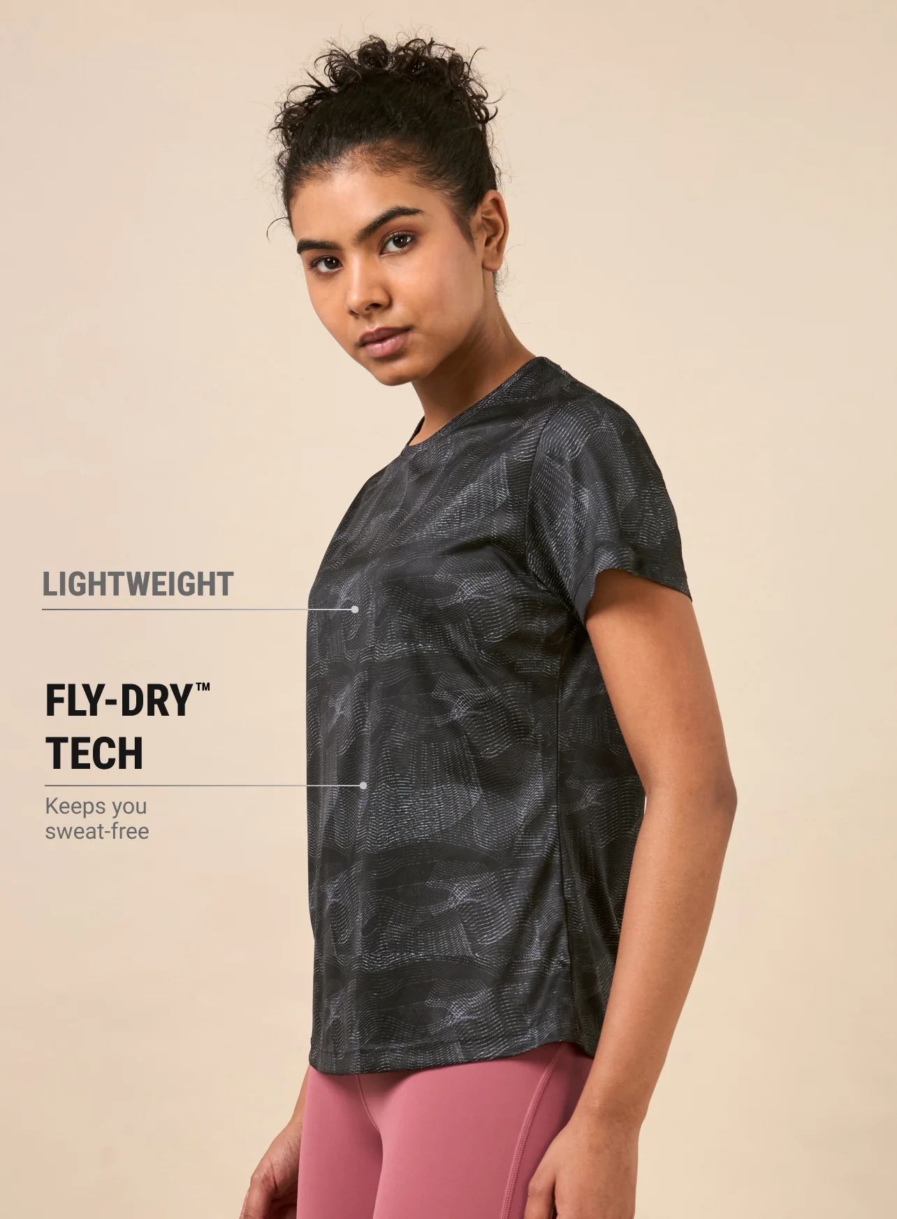 Women's Black High Energy Line Training T-shirt - Image 5