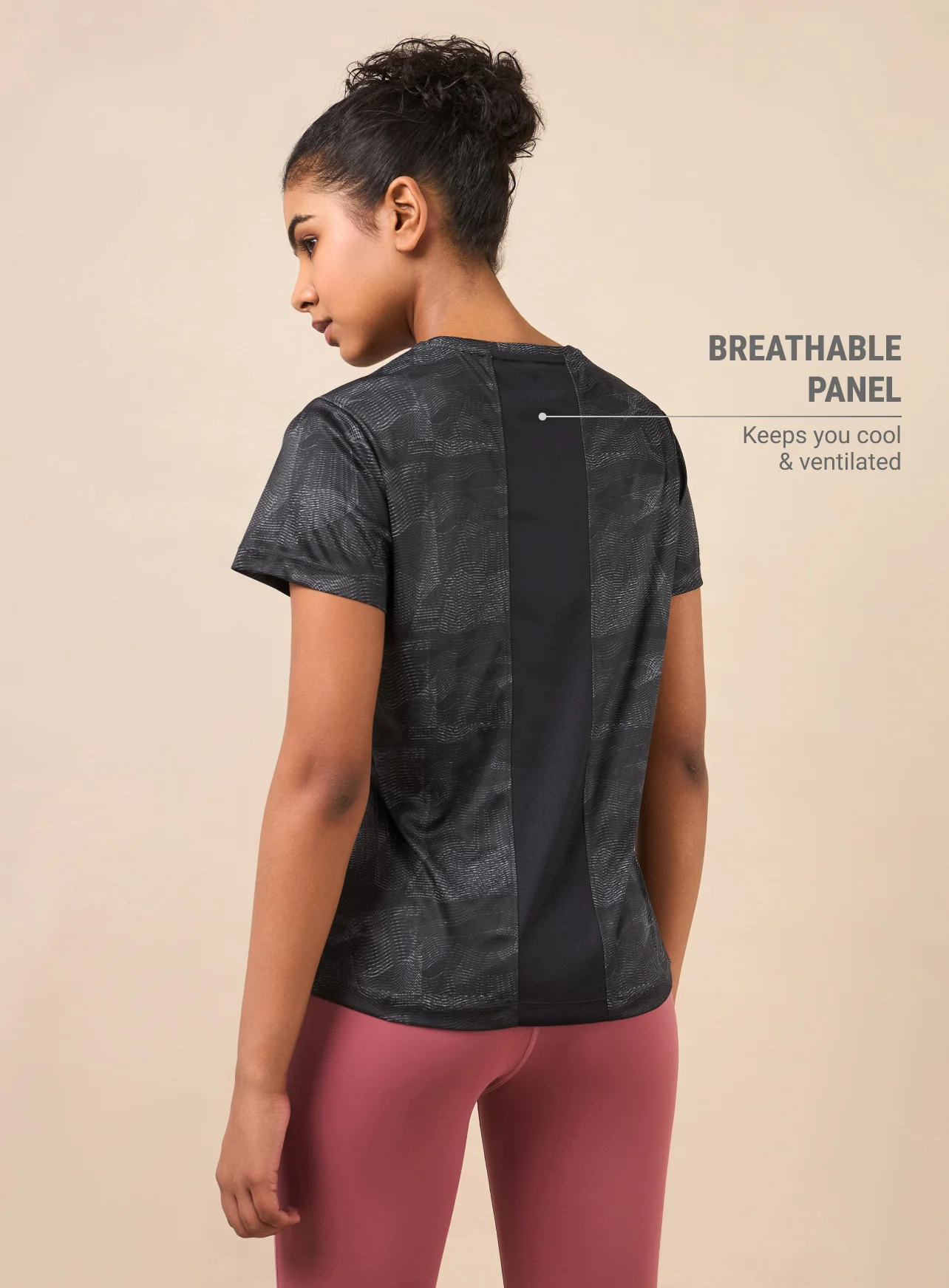 Women's Black High Energy Line Training T-shirt - Image 6
