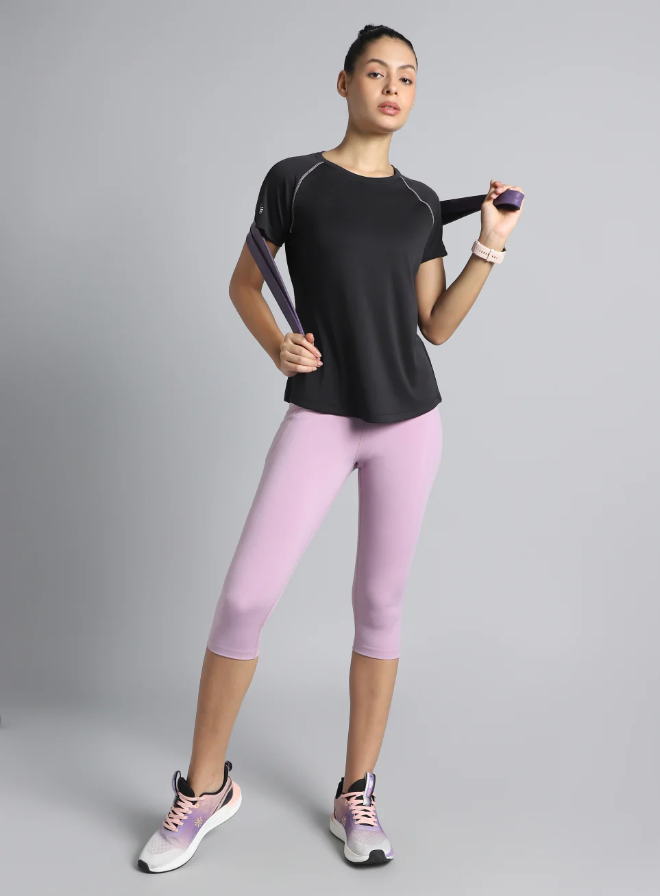 Women's Black HIIT Recycled Poly Performance T-shirt - Image 3