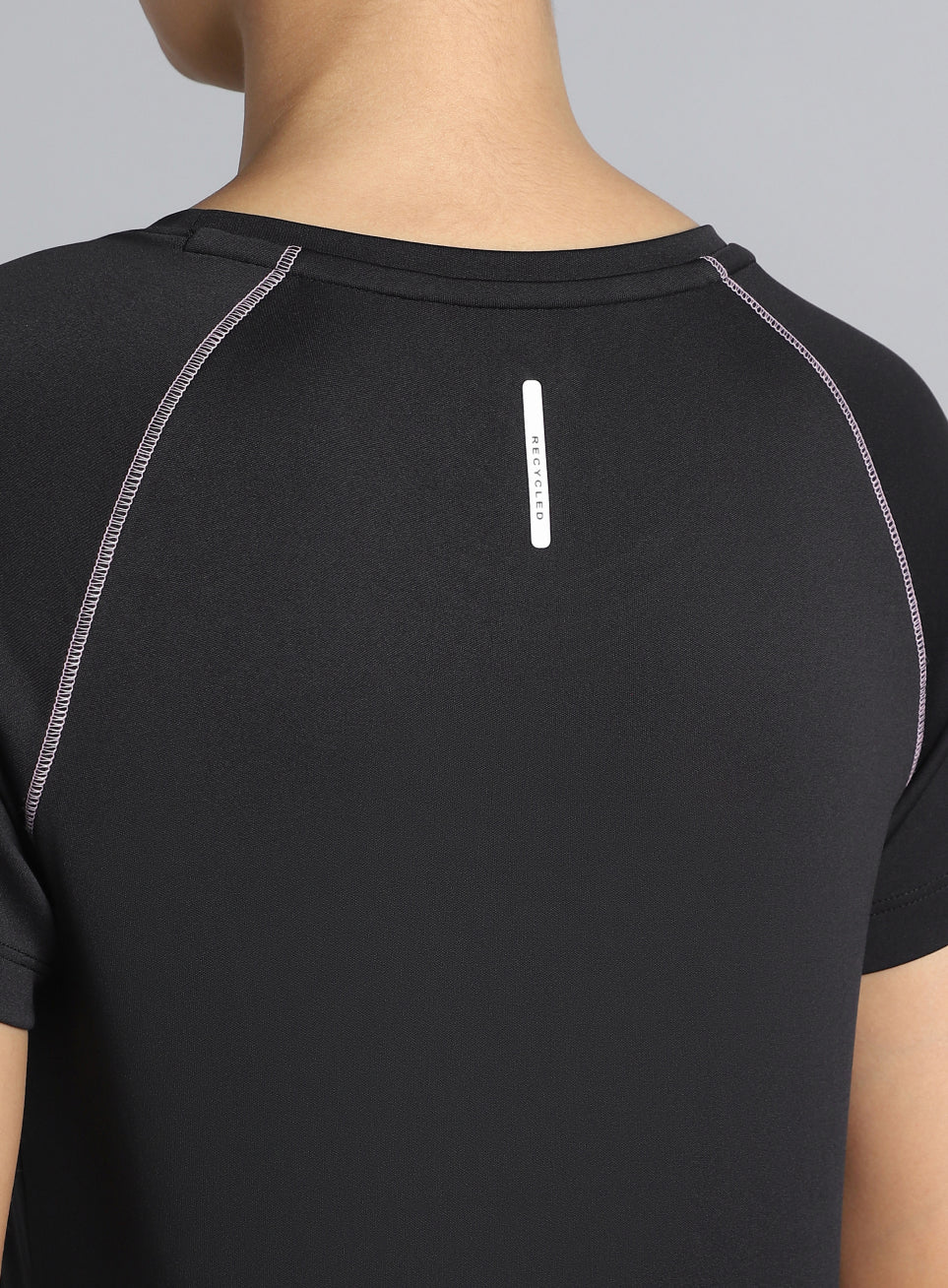 Women's Black HIIT Recycled Poly Performance T-shirt - Image 9