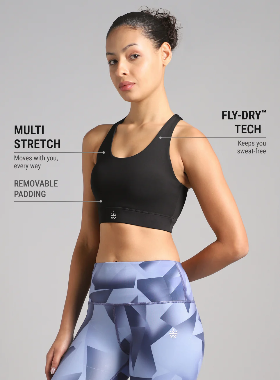 Women's Black Hype Up High Support Training Bra - Image 5
