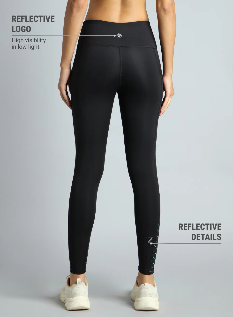 Women's Black Impact Running Tights - Image 6