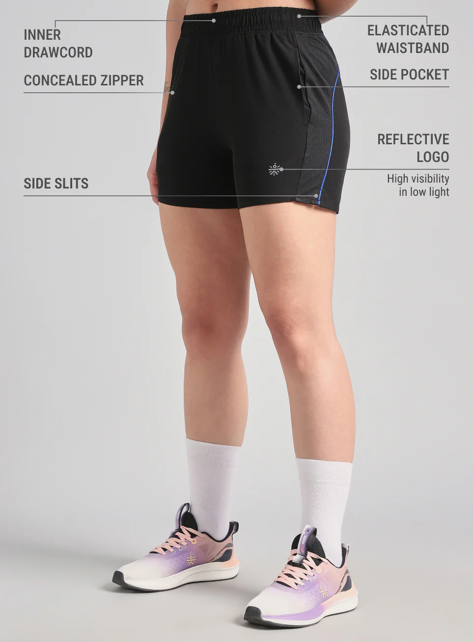Women's Black In Motion Run Shorts - Image 5