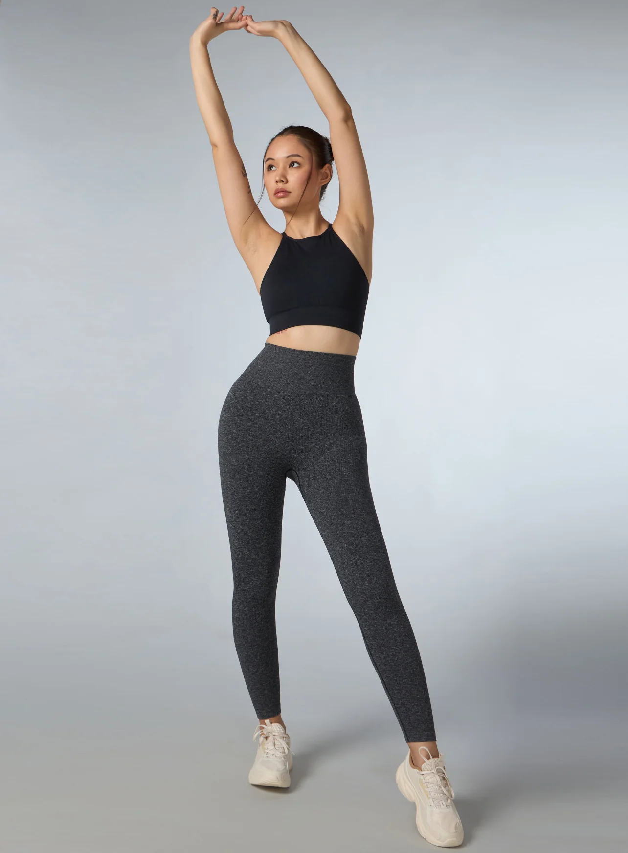 Women's Black Kinetic Seamless Tights - Image 2