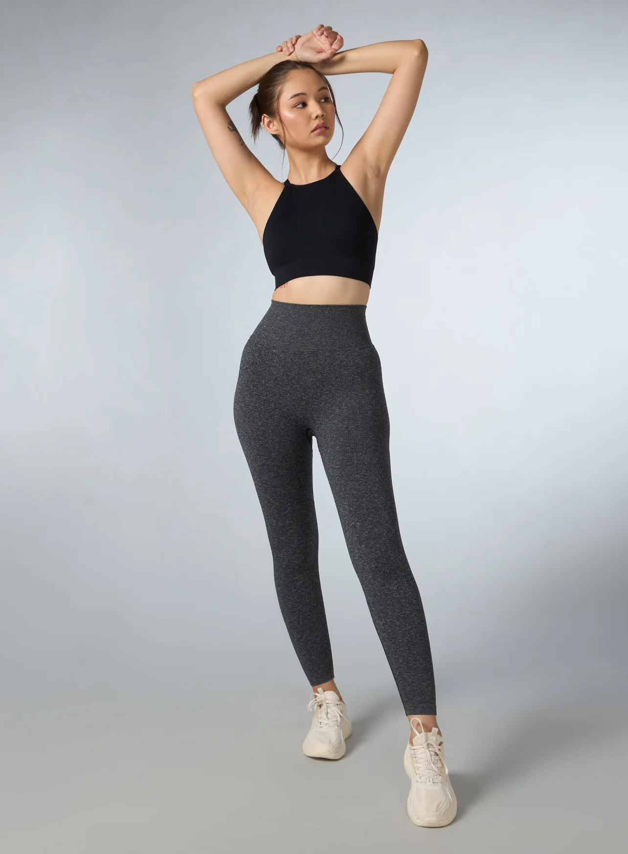 Women's Black Kinetic Seamless Tights - Image 3
