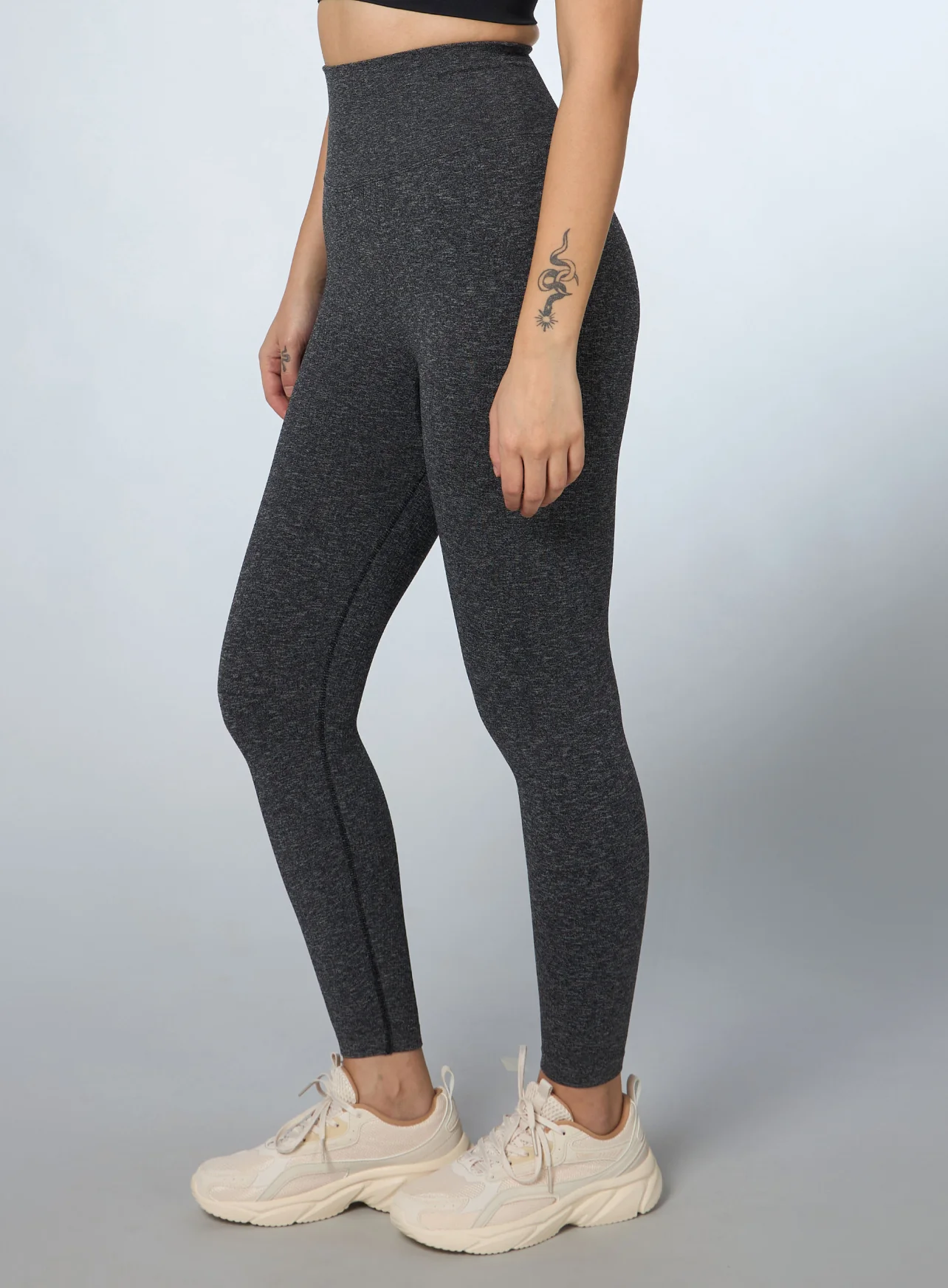Women's Black Kinetic Seamless Tights - Image 5