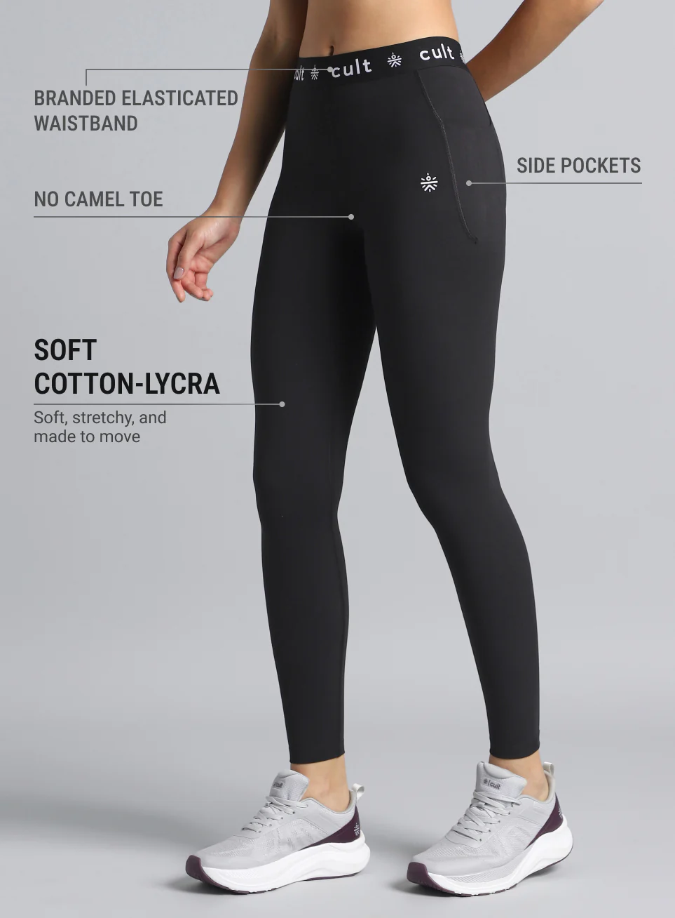 Women's Black Move Easy COMFlex Tights - Image 5